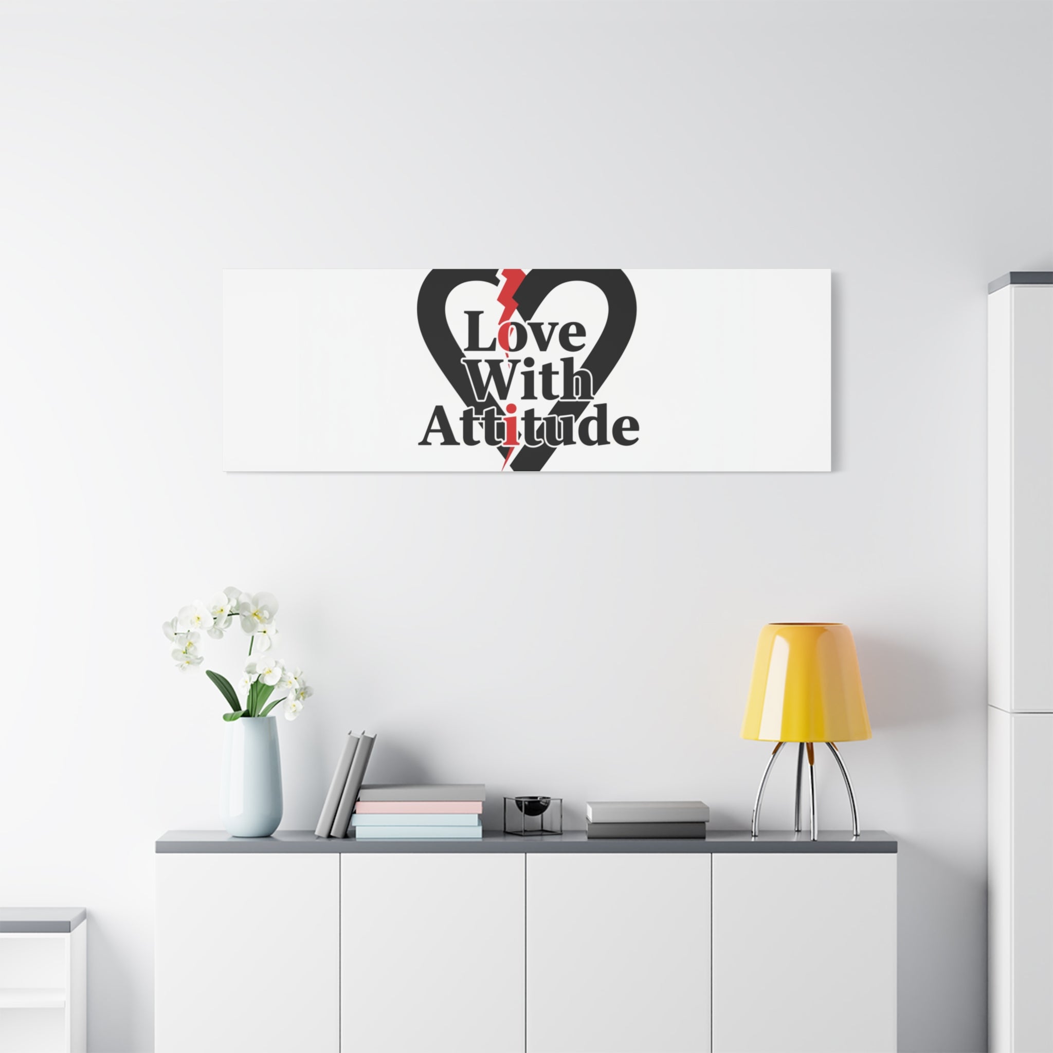 Chain Lightning Heart Canvas | punk heart, minimalist love icon