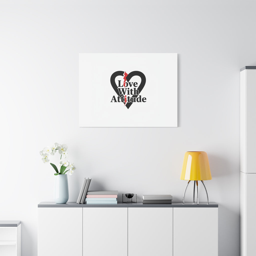 Chain Lightning Heart Canvas | punk heart, minimalist love icon