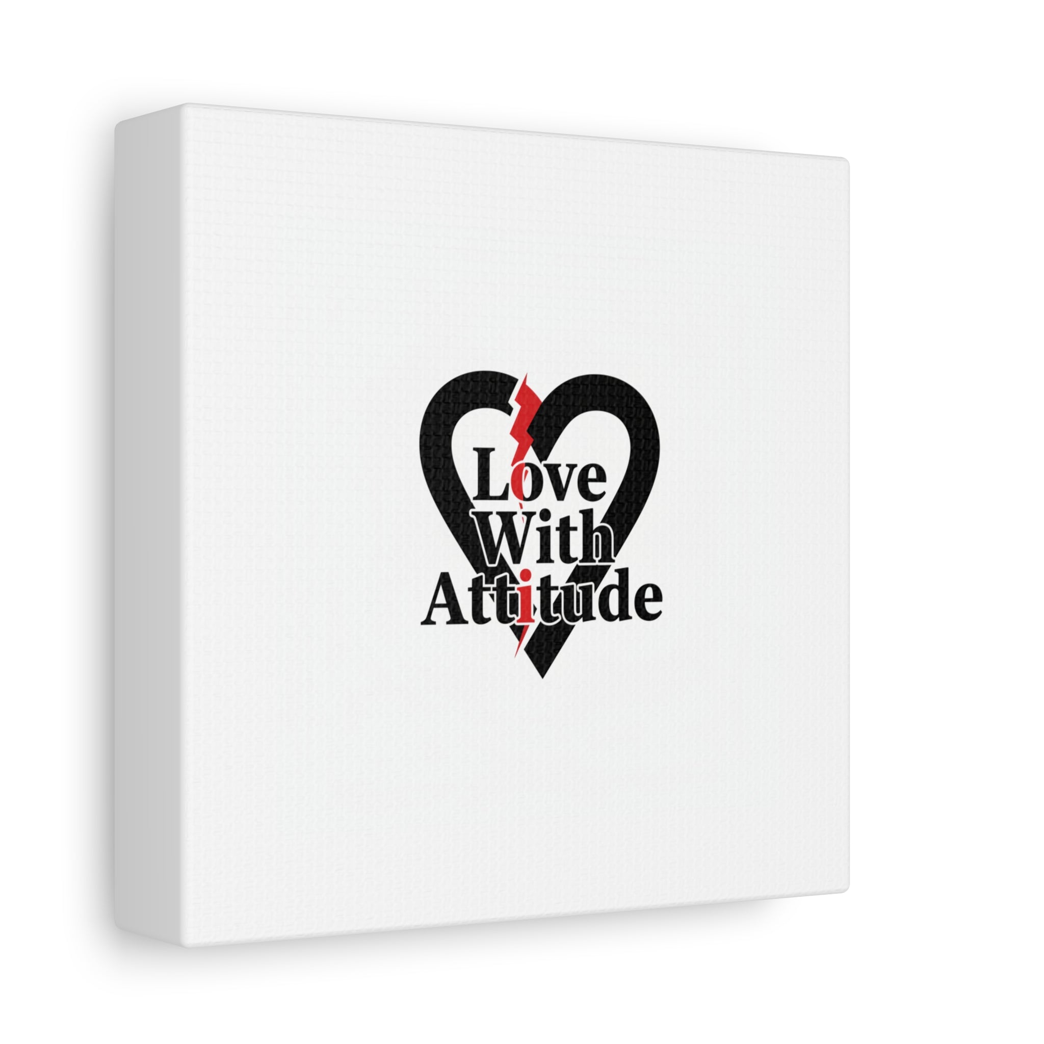 Chain Lightning Heart Canvas | punk heart, minimalist love icon