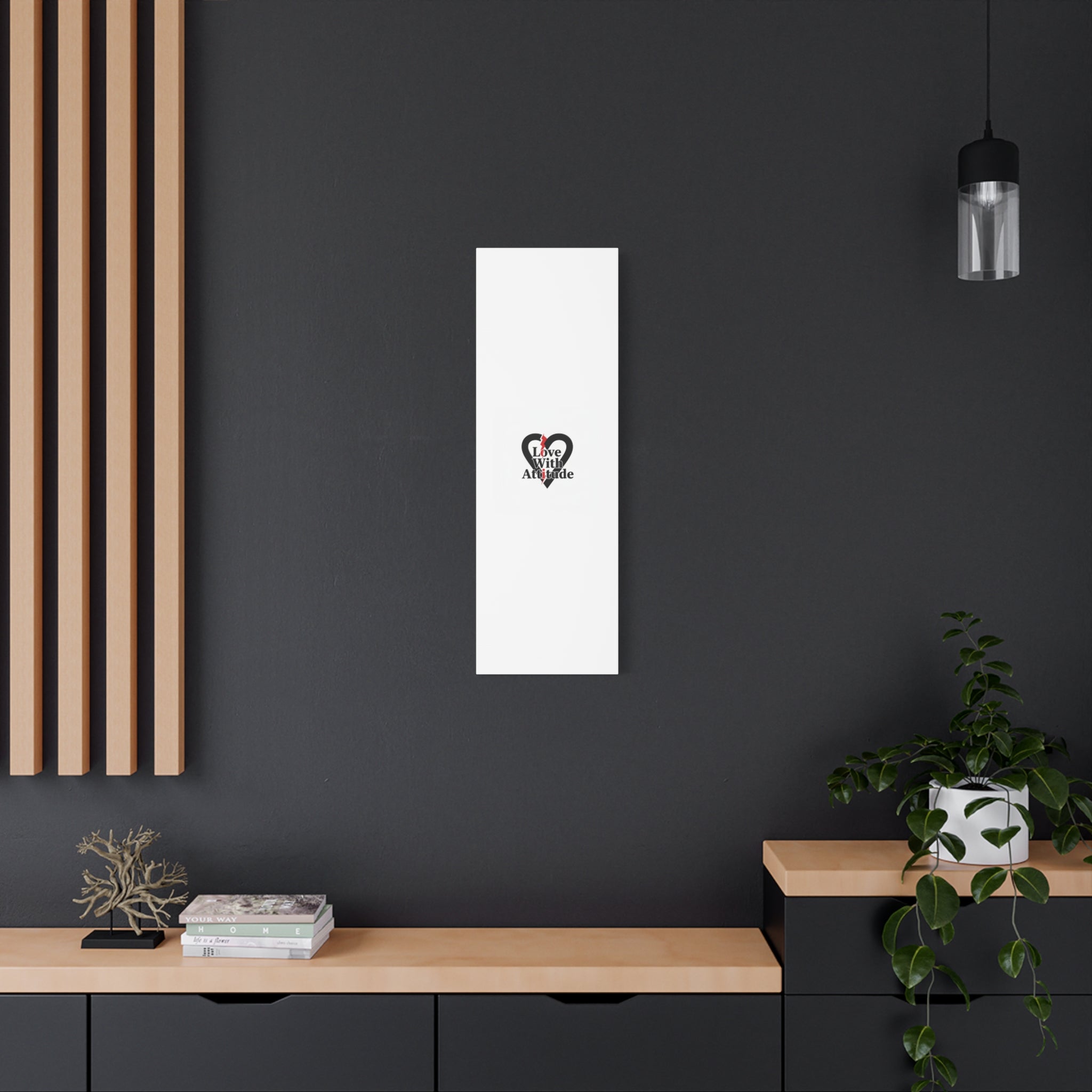 Chain Lightning Heart Canvas | punk heart, minimalist love icon
