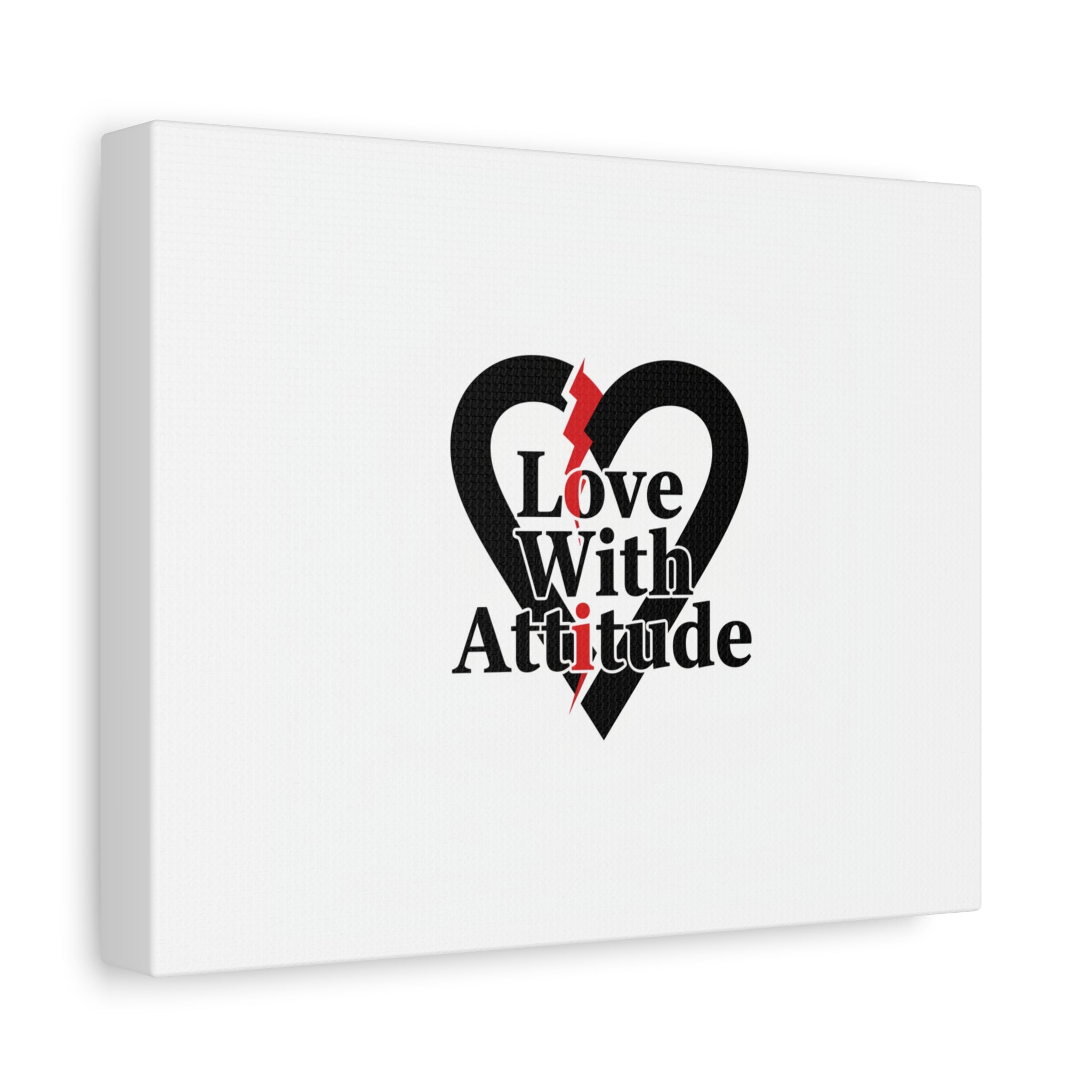 Chain Lightning Heart Canvas | punk heart, minimalist love icon