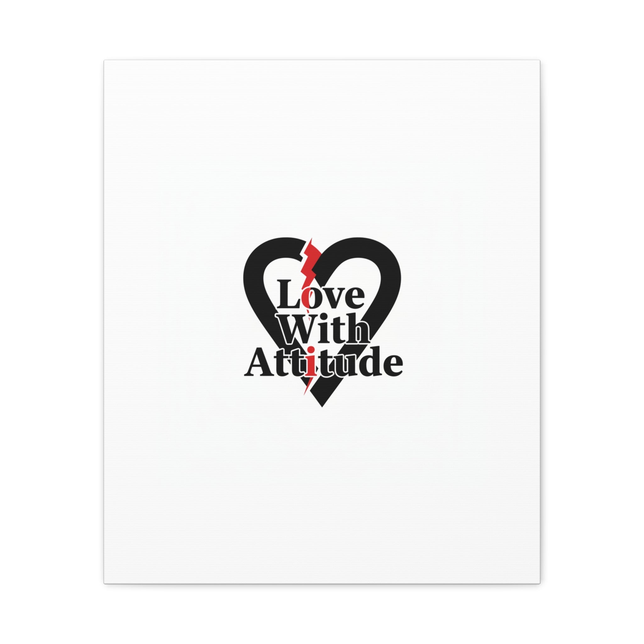 Chain Lightning Heart Canvas | punk heart, minimalist love icon