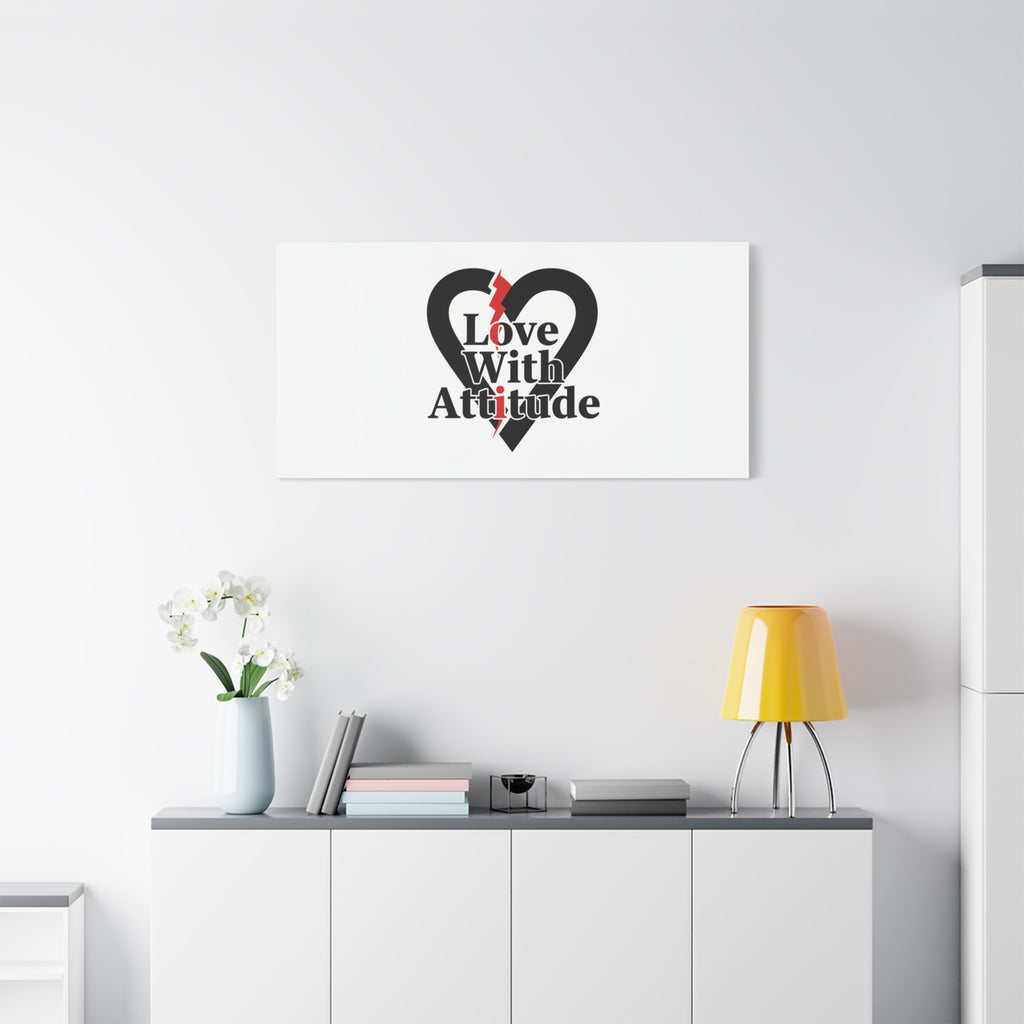 Chain Lightning Heart Canvas | punk heart, minimalist love icon