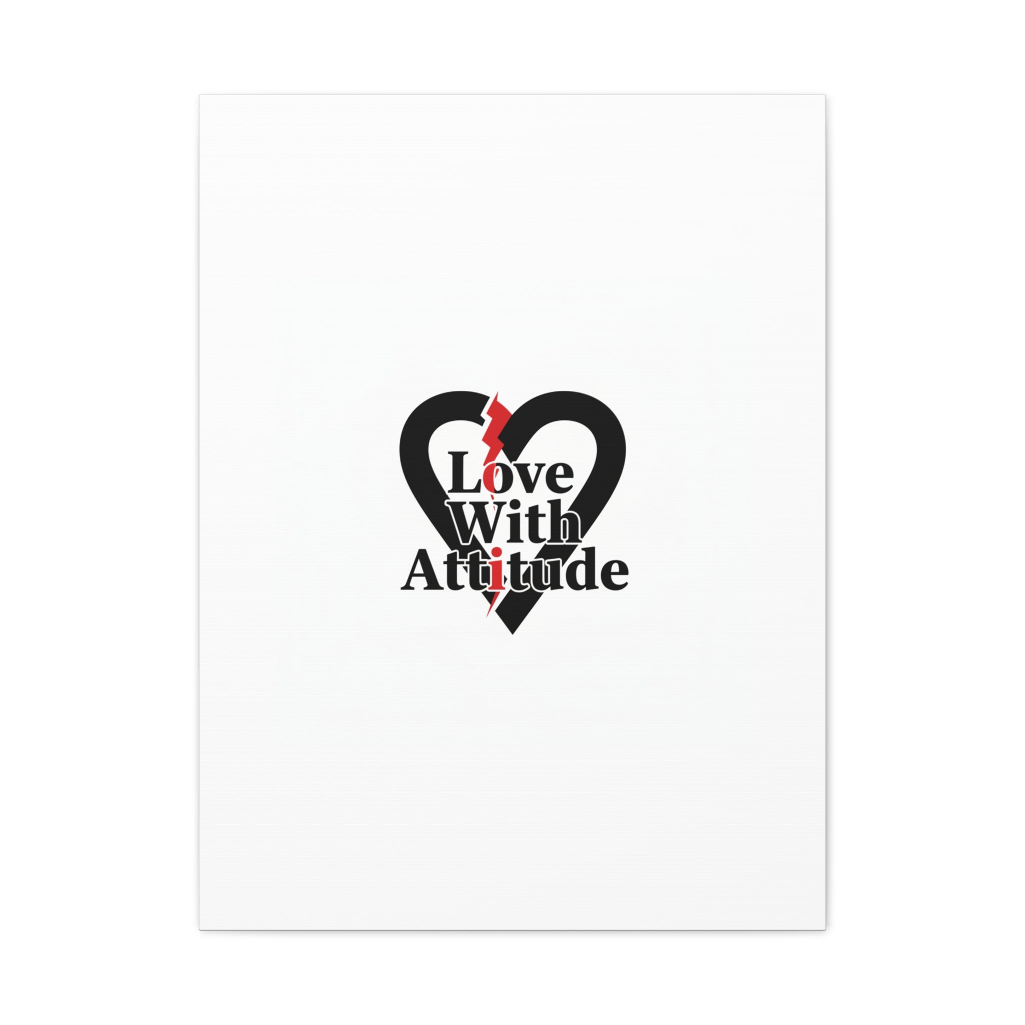 Chain Lightning Heart Canvas | punk heart, minimalist love icon