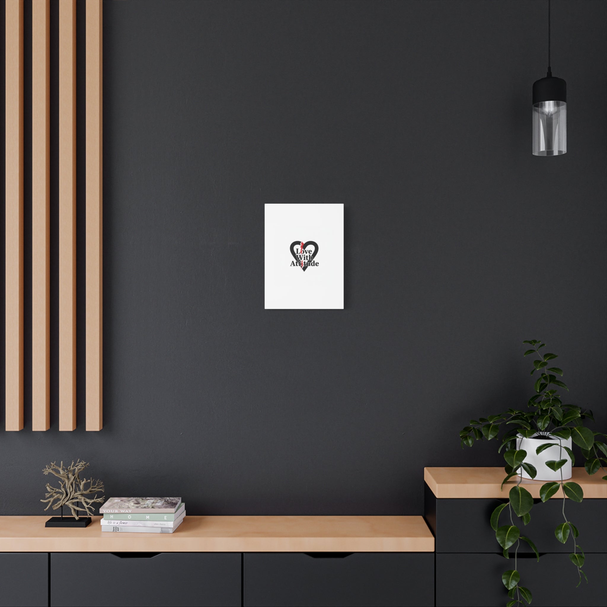 Chain Lightning Heart Canvas | punk heart, minimalist love icon