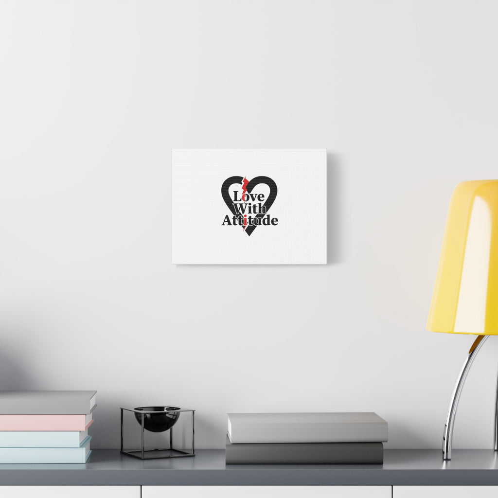 Chain Lightning Heart Canvas | punk heart, minimalist love icon
