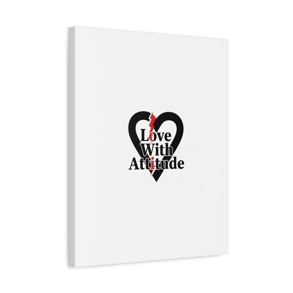 Chain Lightning Heart Canvas | punk heart, minimalist love icon