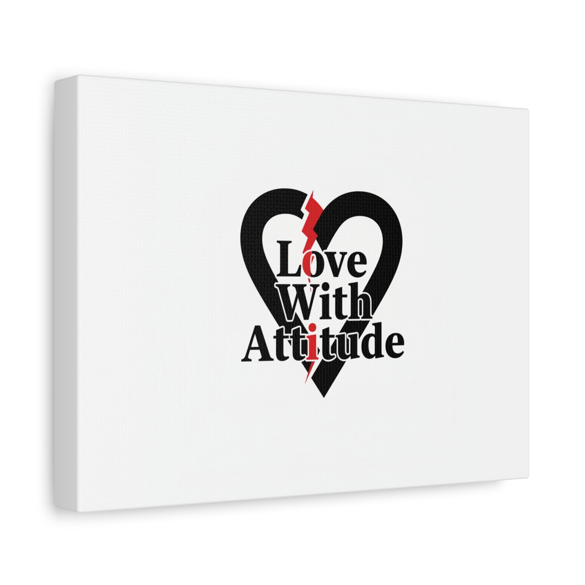 Chain Lightning Heart Canvas | punk heart, minimalist love icon