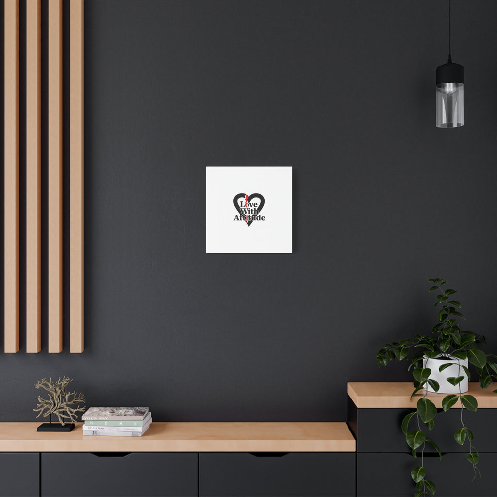 Chain Lightning Heart Canvas | punk heart, minimalist love icon
