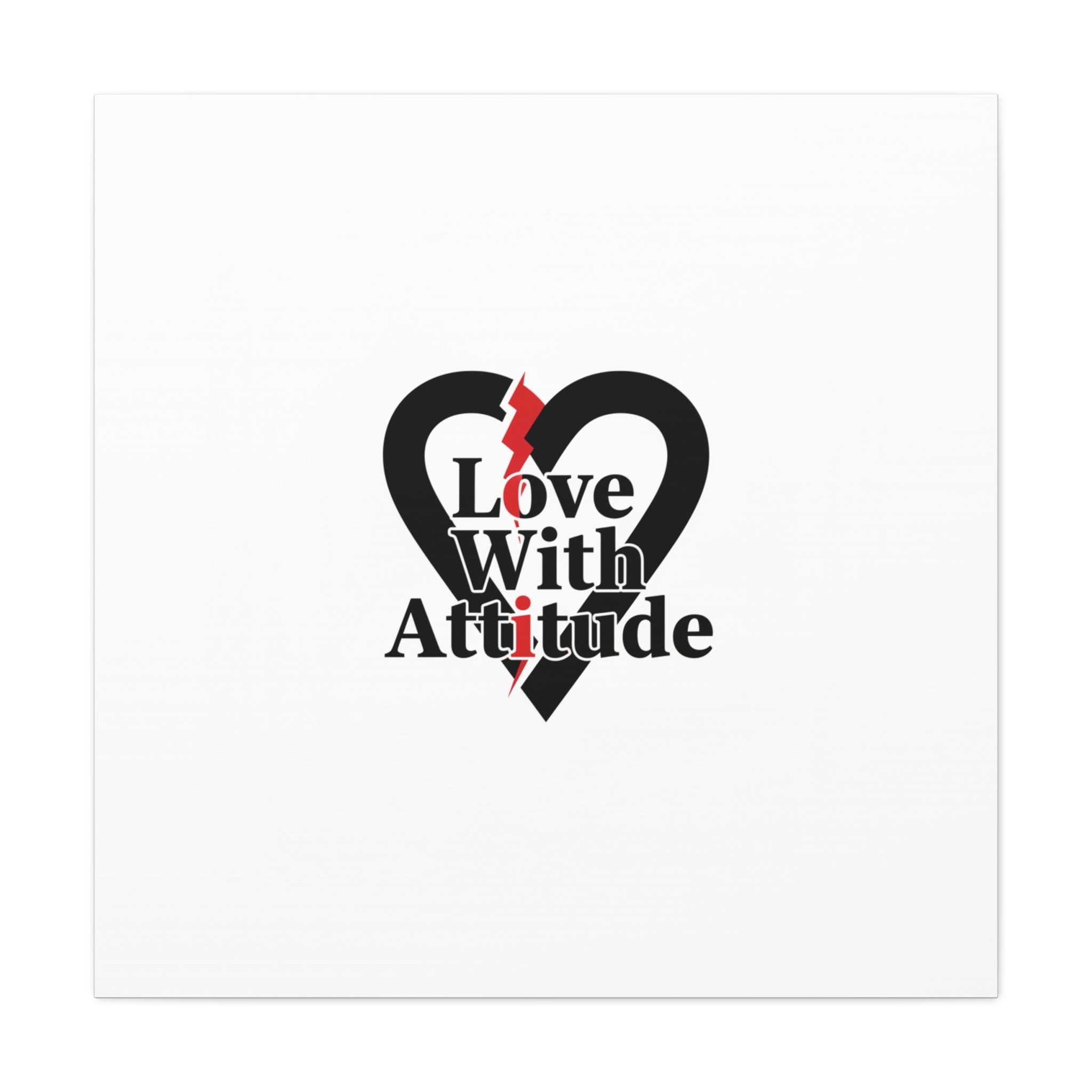 Chain Lightning Heart Canvas | punk heart, minimalist love icon