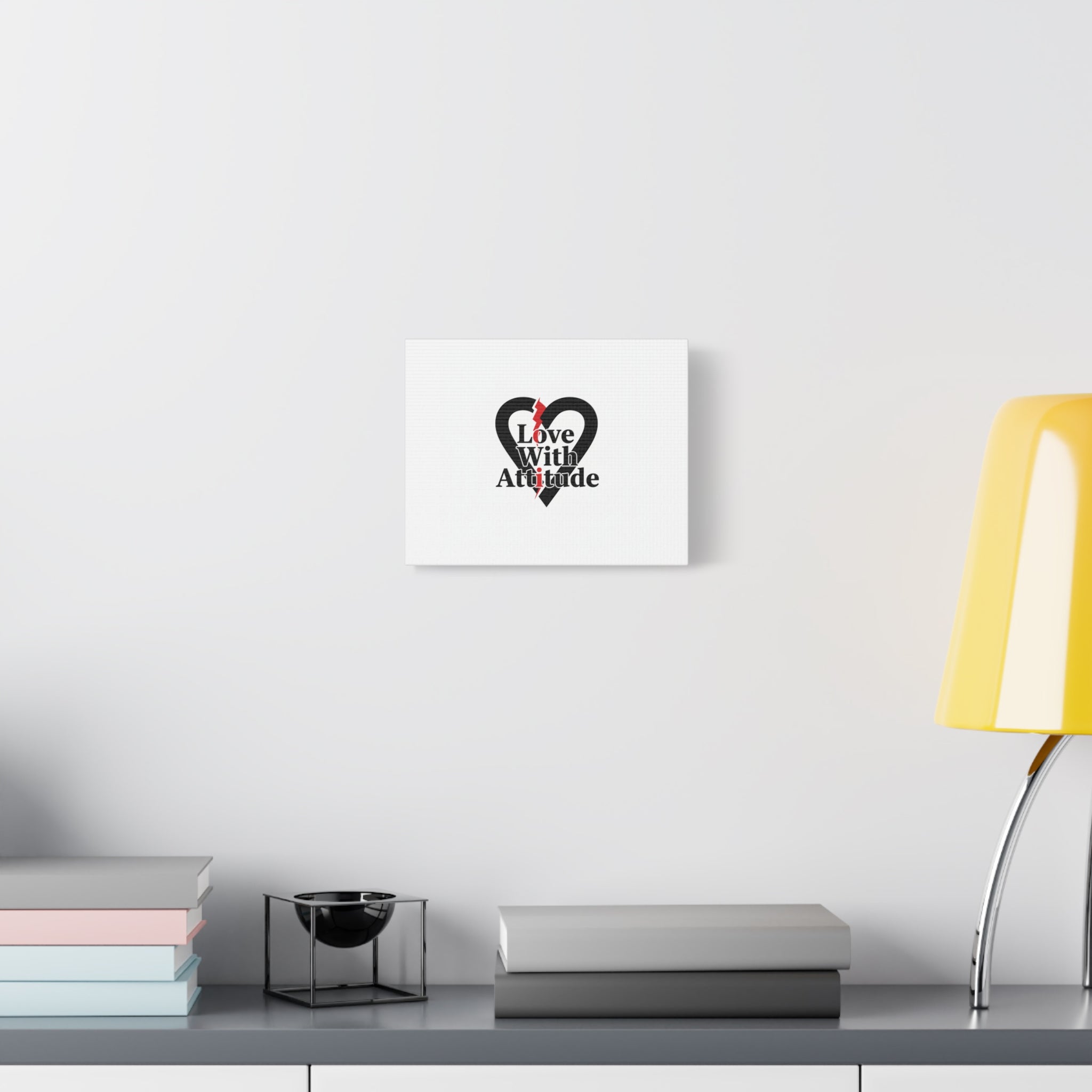 Chain Lightning Heart Canvas | punk heart, minimalist love icon