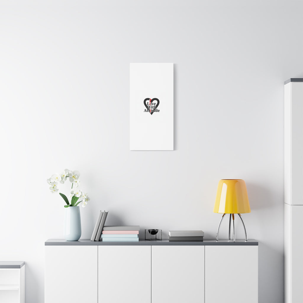 Chain Lightning Heart Canvas | punk heart, minimalist love icon