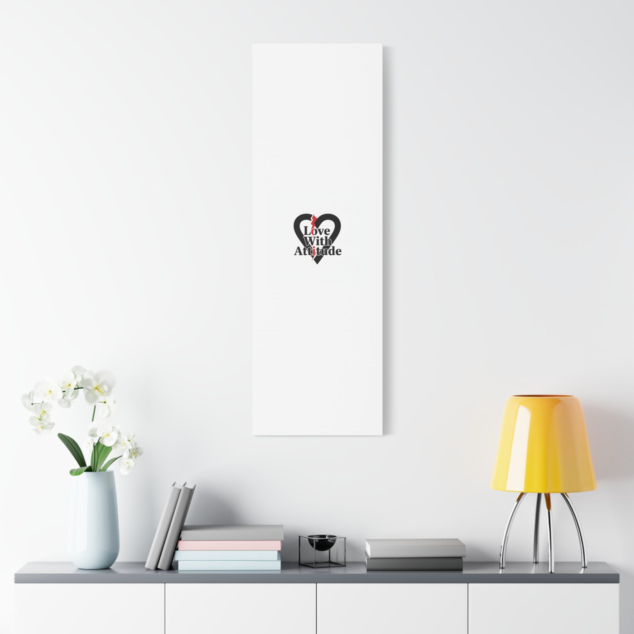 Chain Lightning Heart Canvas | punk heart, minimalist love icon