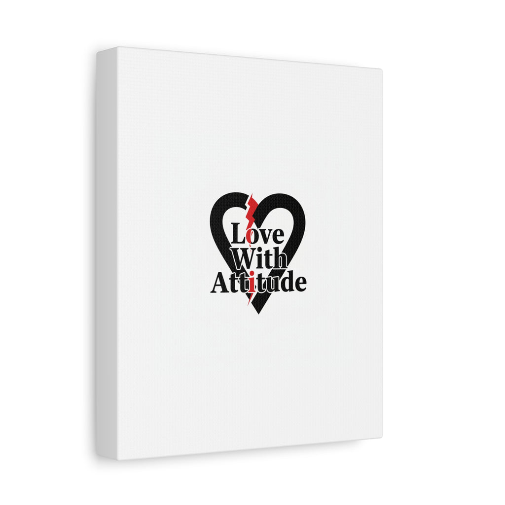 Chain Lightning Heart Canvas | punk heart, minimalist love icon