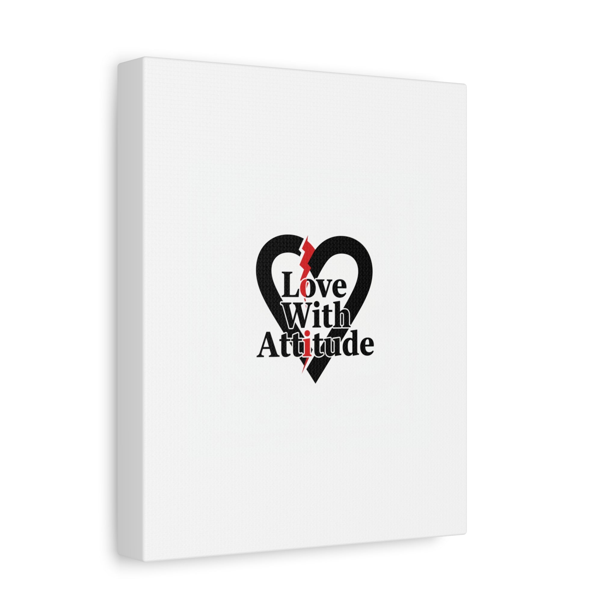 Chain Lightning Heart Canvas | punk heart, minimalist love icon