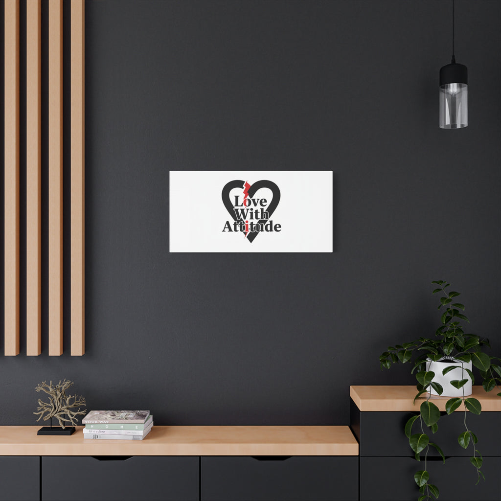 Chain Lightning Heart Canvas | punk heart, minimalist love icon