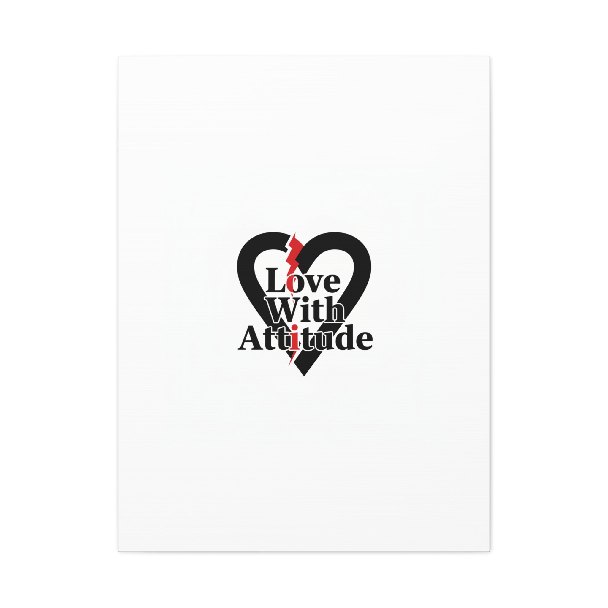 Chain Lightning Heart Canvas | punk heart, minimalist love icon