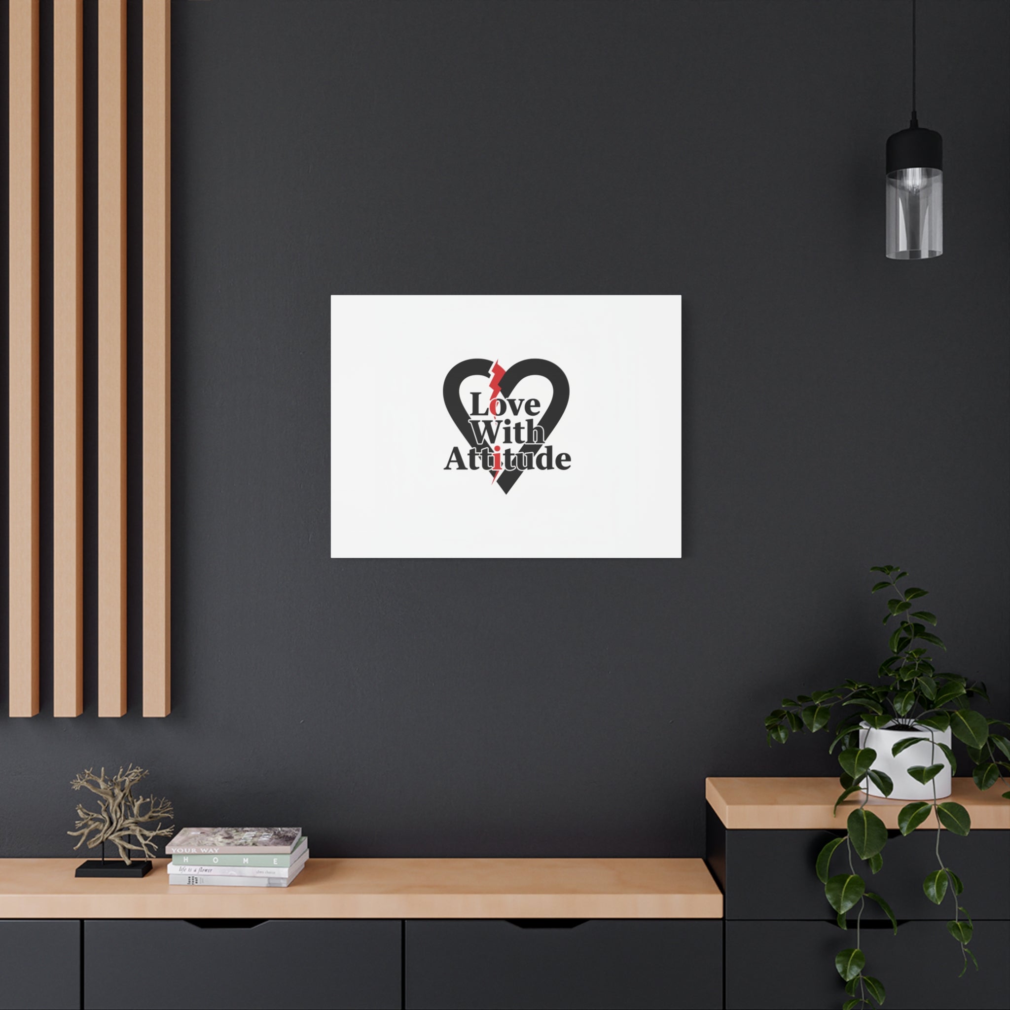 Chain Lightning Heart Canvas | punk heart, minimalist love icon