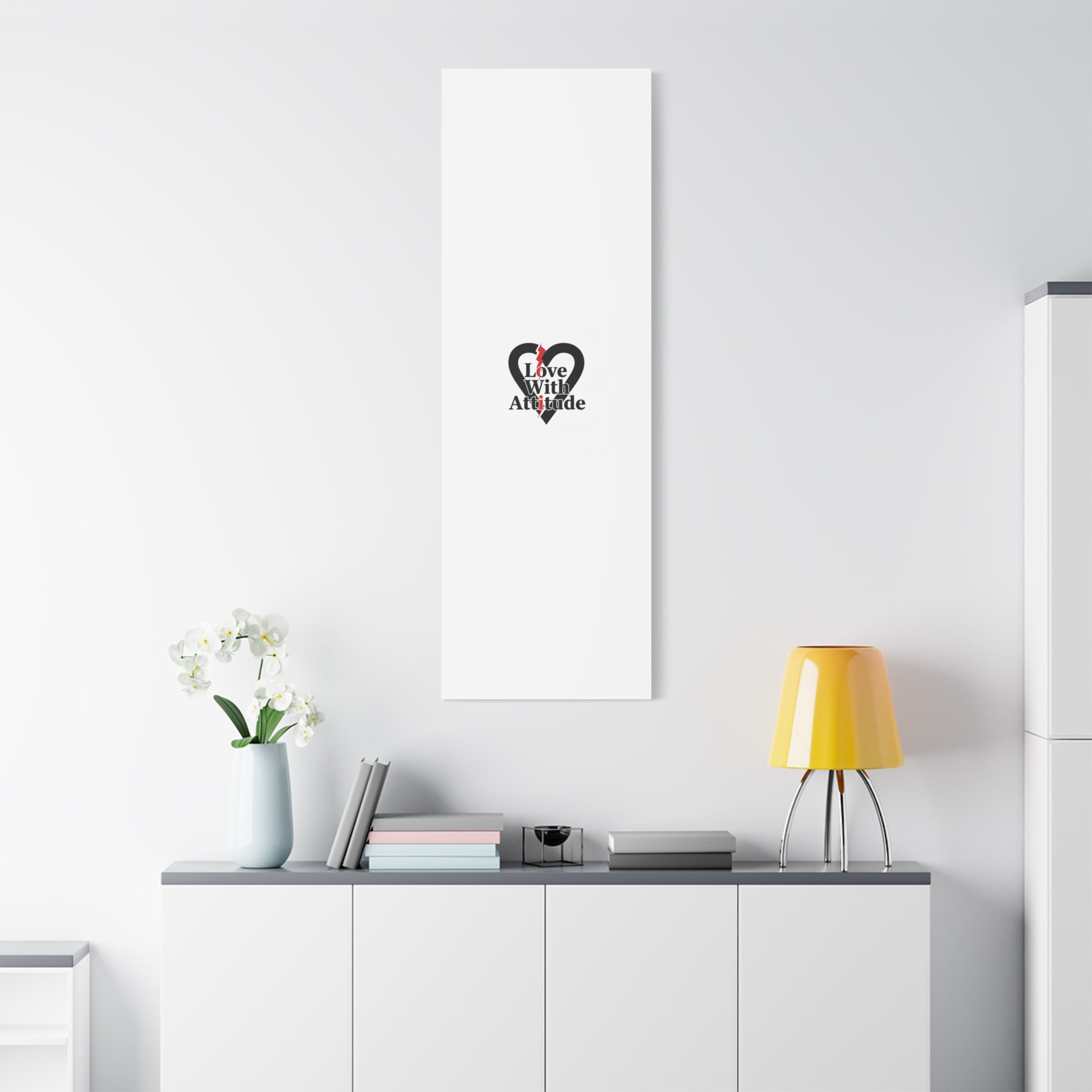 Chain Lightning Heart Canvas | punk heart, minimalist love icon
