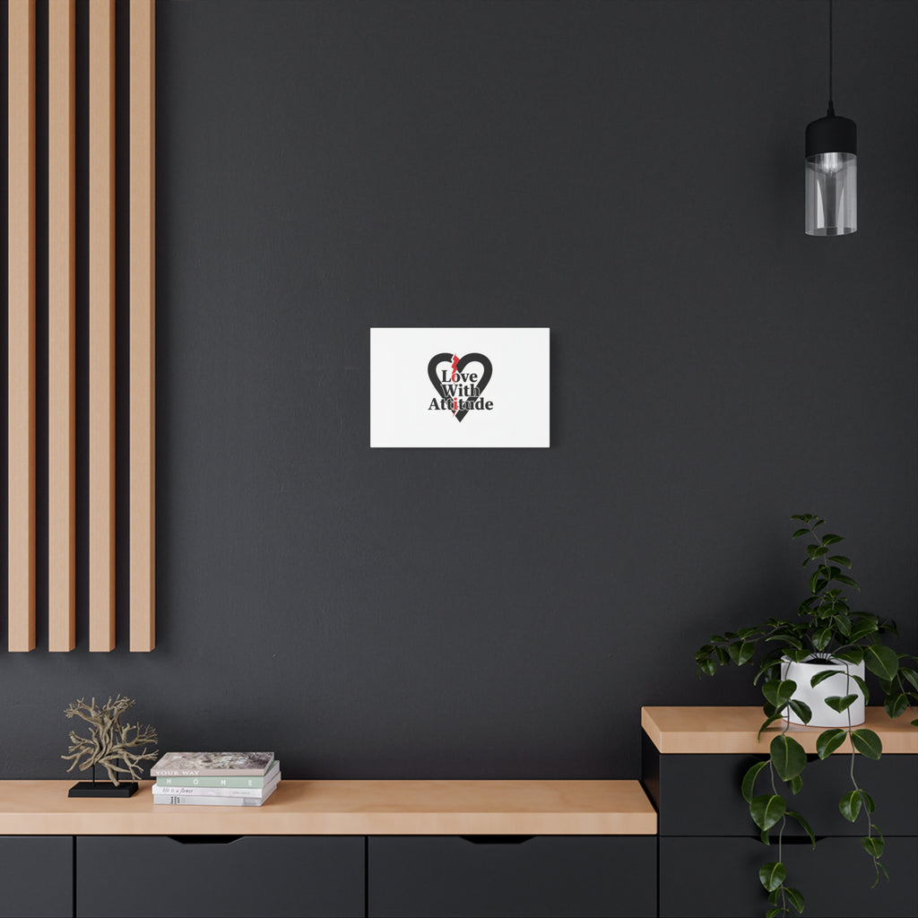 Chain Lightning Heart Canvas | punk heart, minimalist love icon