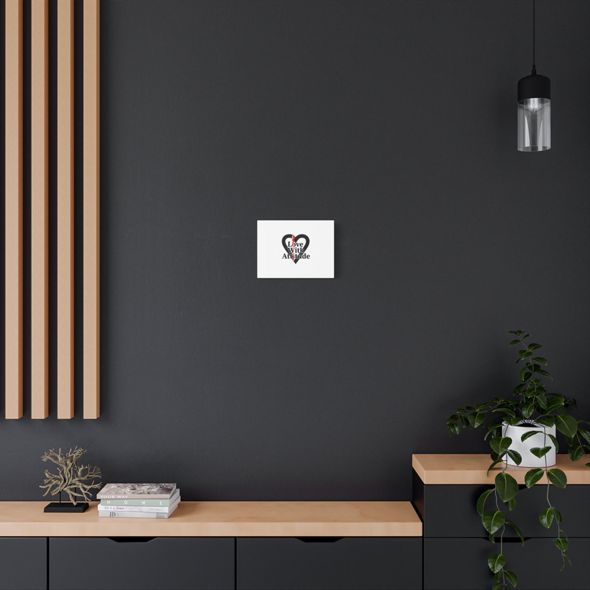 Chain Lightning Heart Canvas | punk heart, minimalist love icon