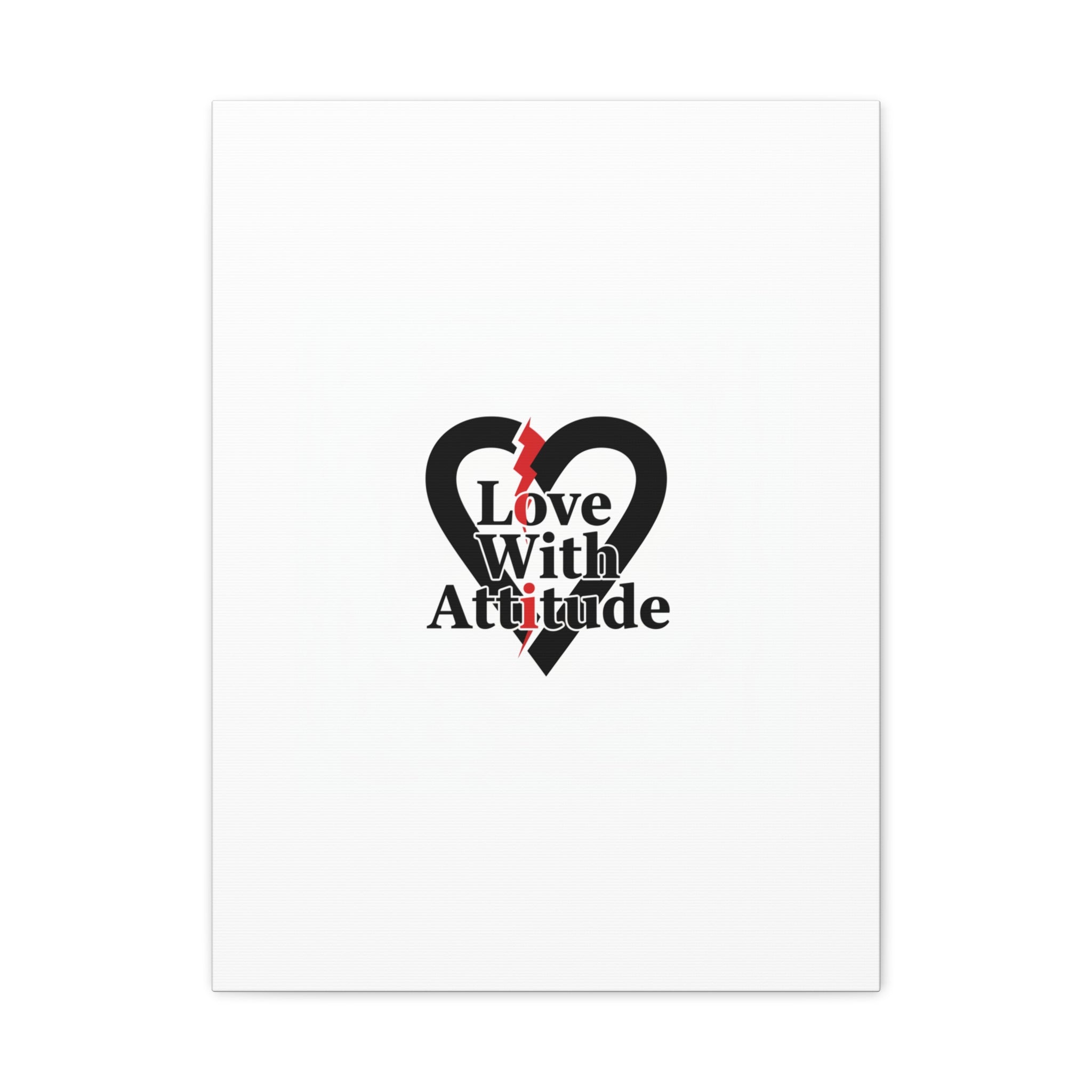 Chain Lightning Heart Canvas | punk heart, minimalist love icon