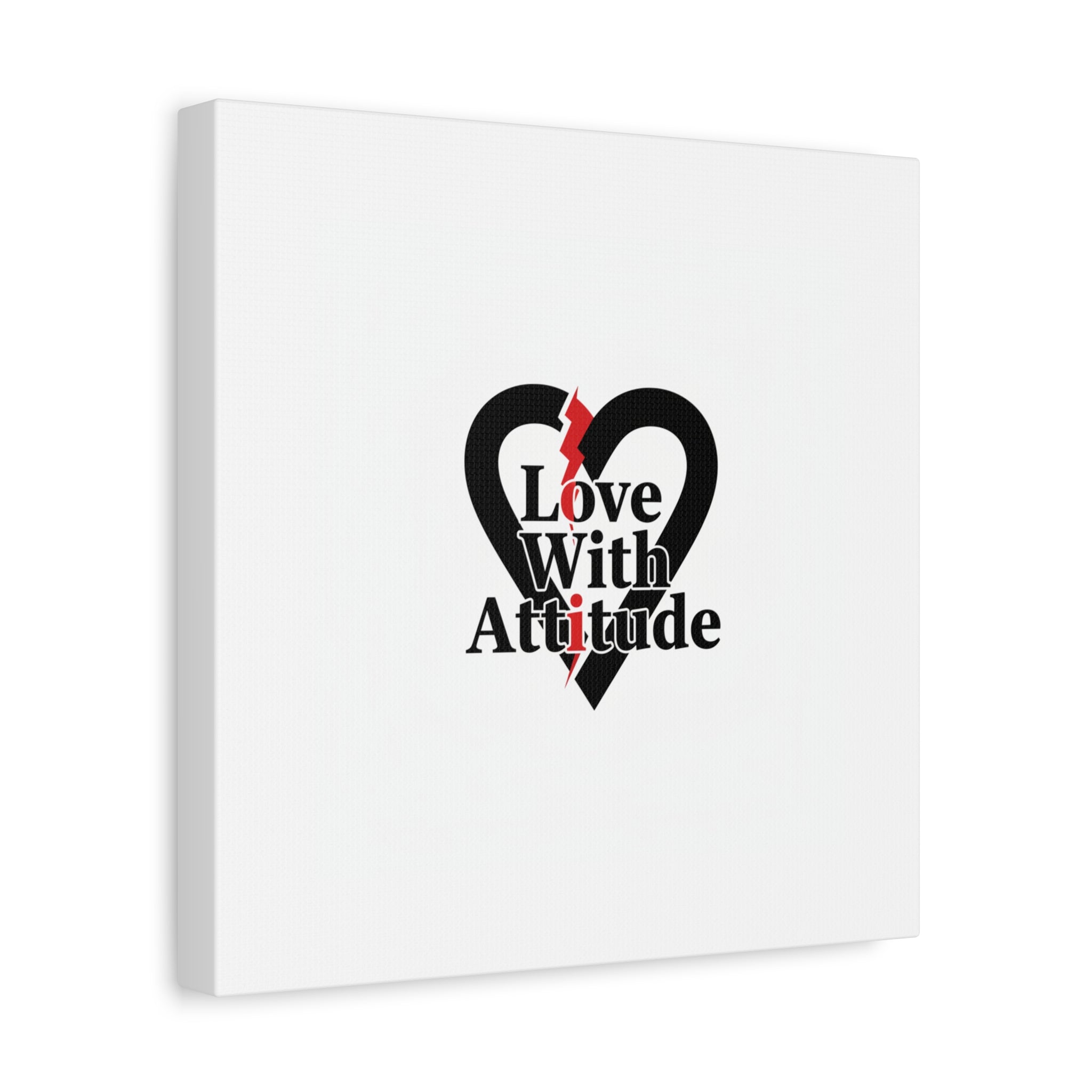 Chain Lightning Heart Canvas | punk heart, minimalist love icon