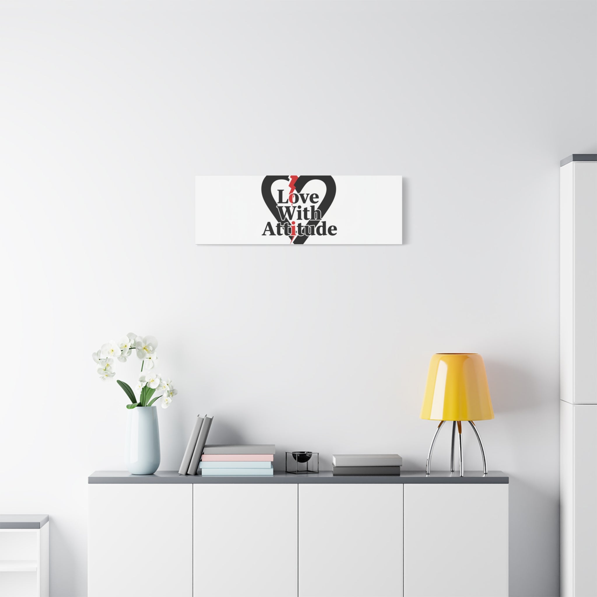 Chain Lightning Heart Canvas | punk heart, minimalist love icon