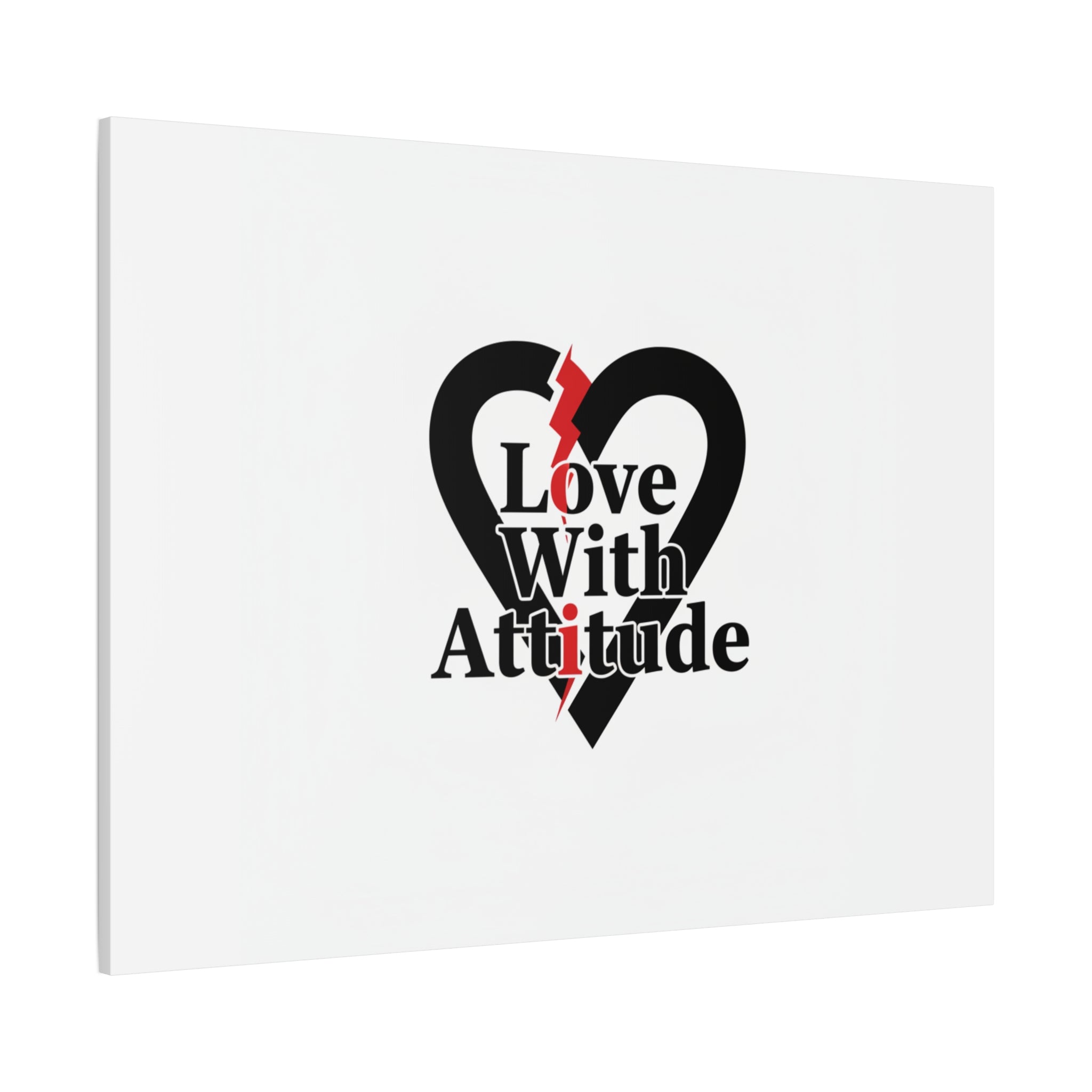 Chain Lightning Heart Canvas | punk heart, minimalist love icon