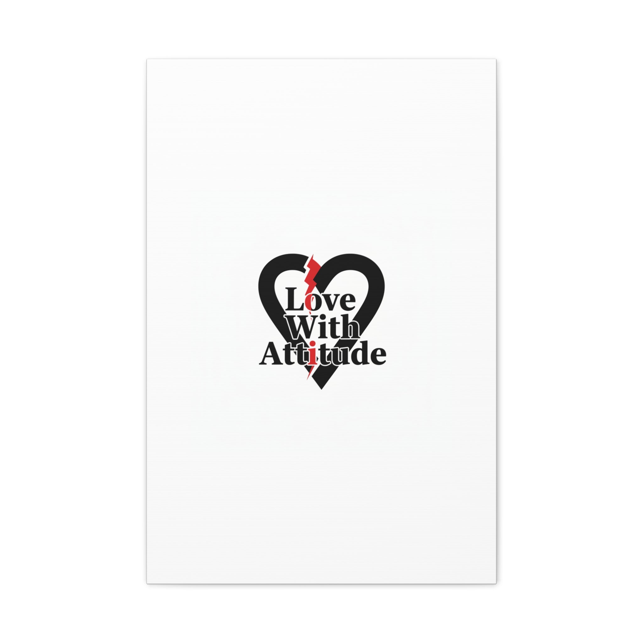Chain Lightning Heart Canvas | punk heart, minimalist love icon
