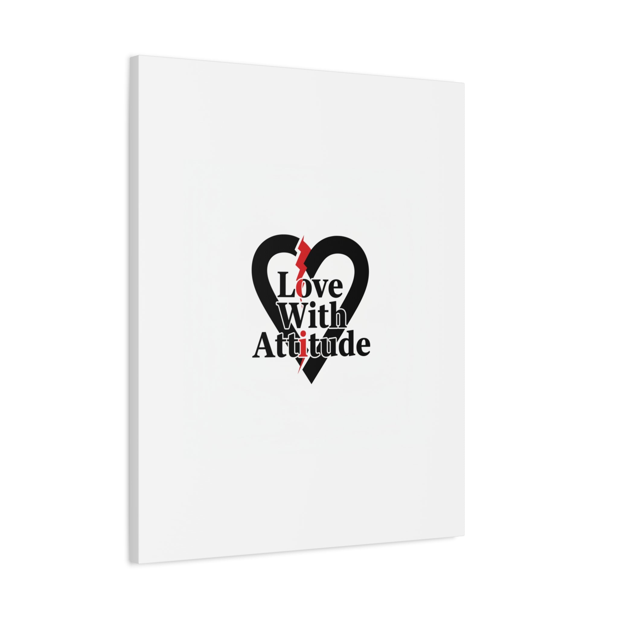 Chain Lightning Heart Canvas | punk heart, minimalist love icon