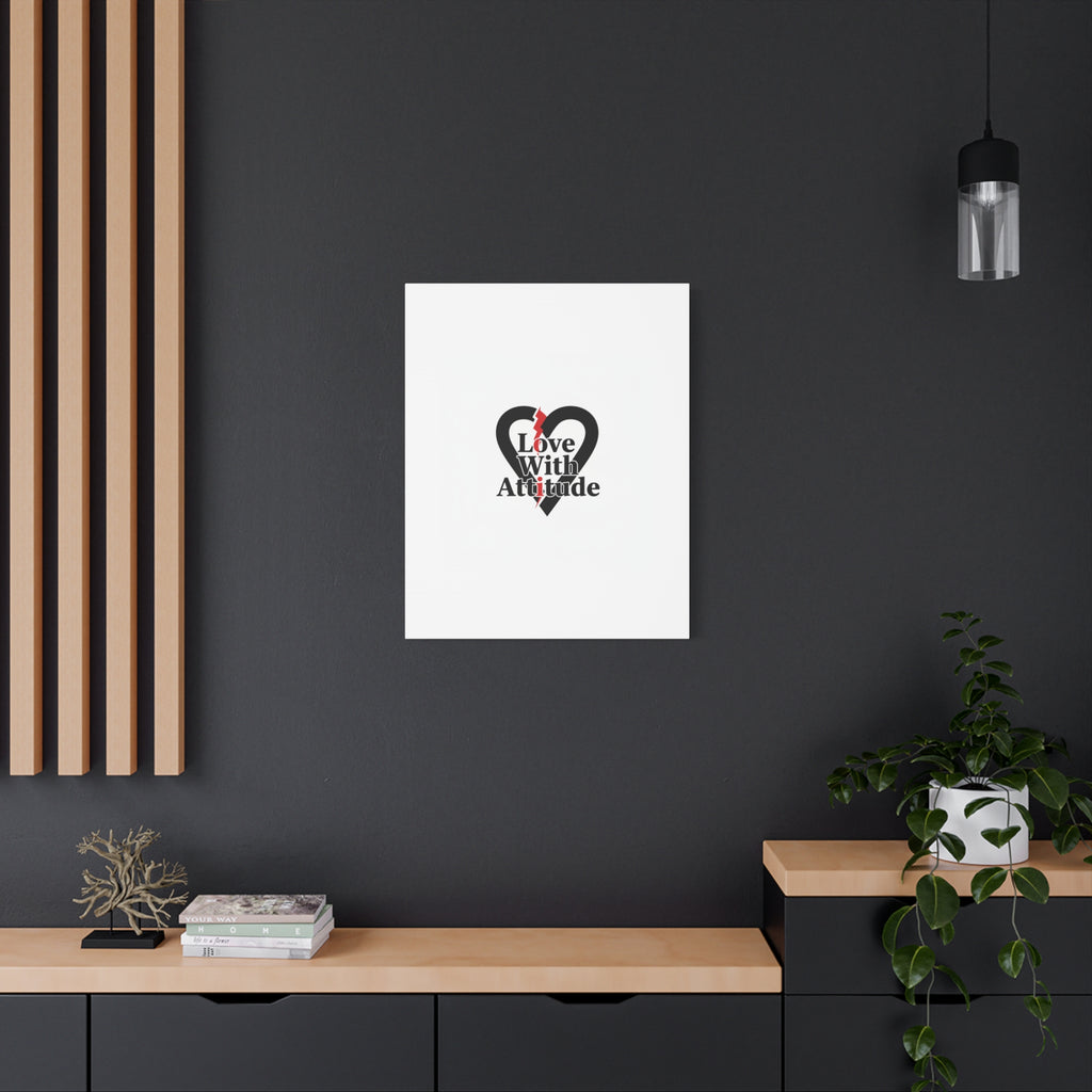 Chain Lightning Heart Canvas | punk heart, minimalist love icon