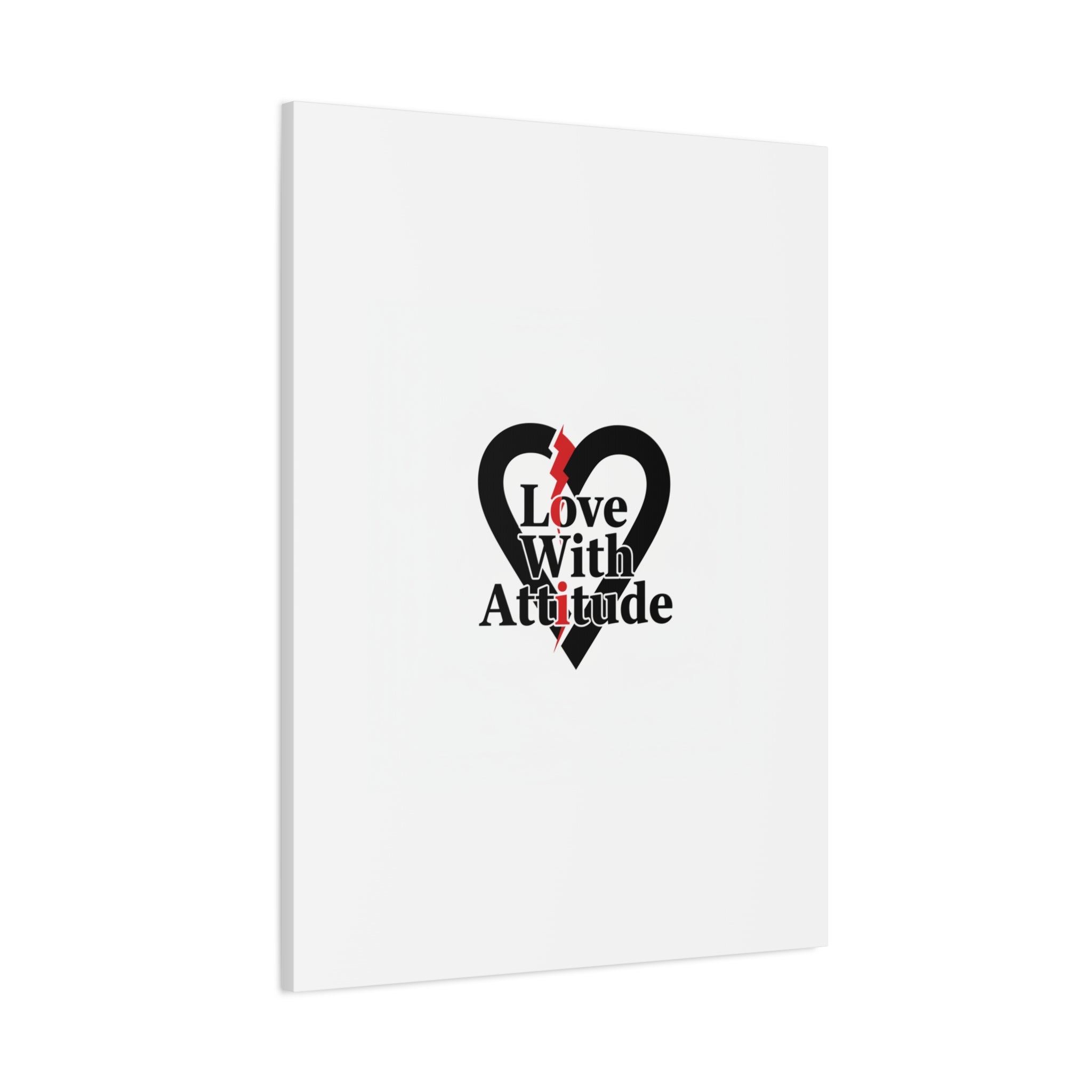 Chain Lightning Heart Canvas | punk heart, minimalist love icon