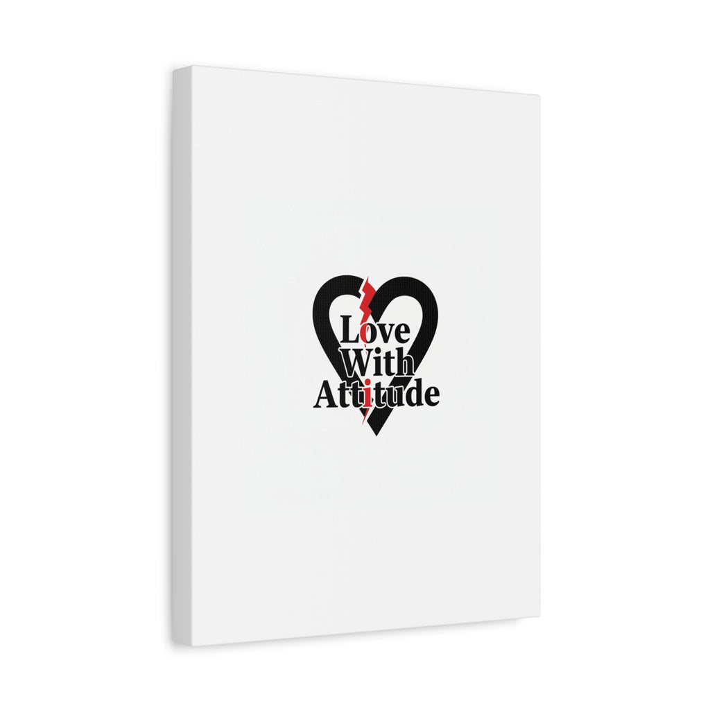 Chain Lightning Heart Canvas | punk heart, minimalist love icon