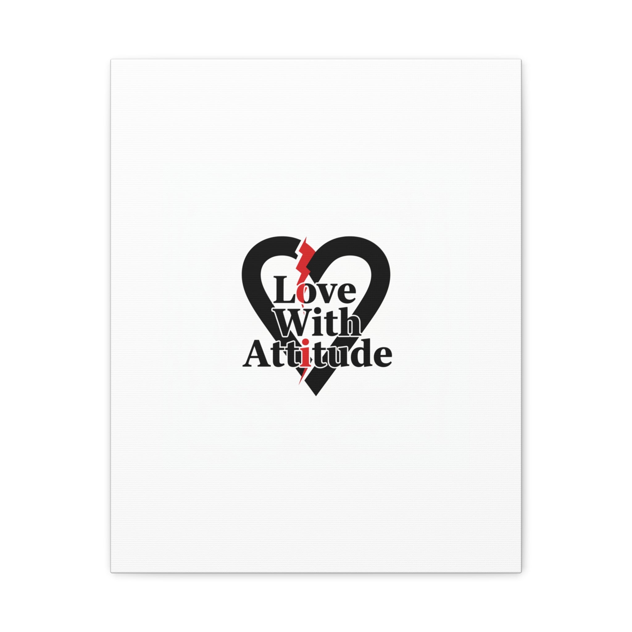 Chain Lightning Heart Canvas | punk heart, minimalist love icon