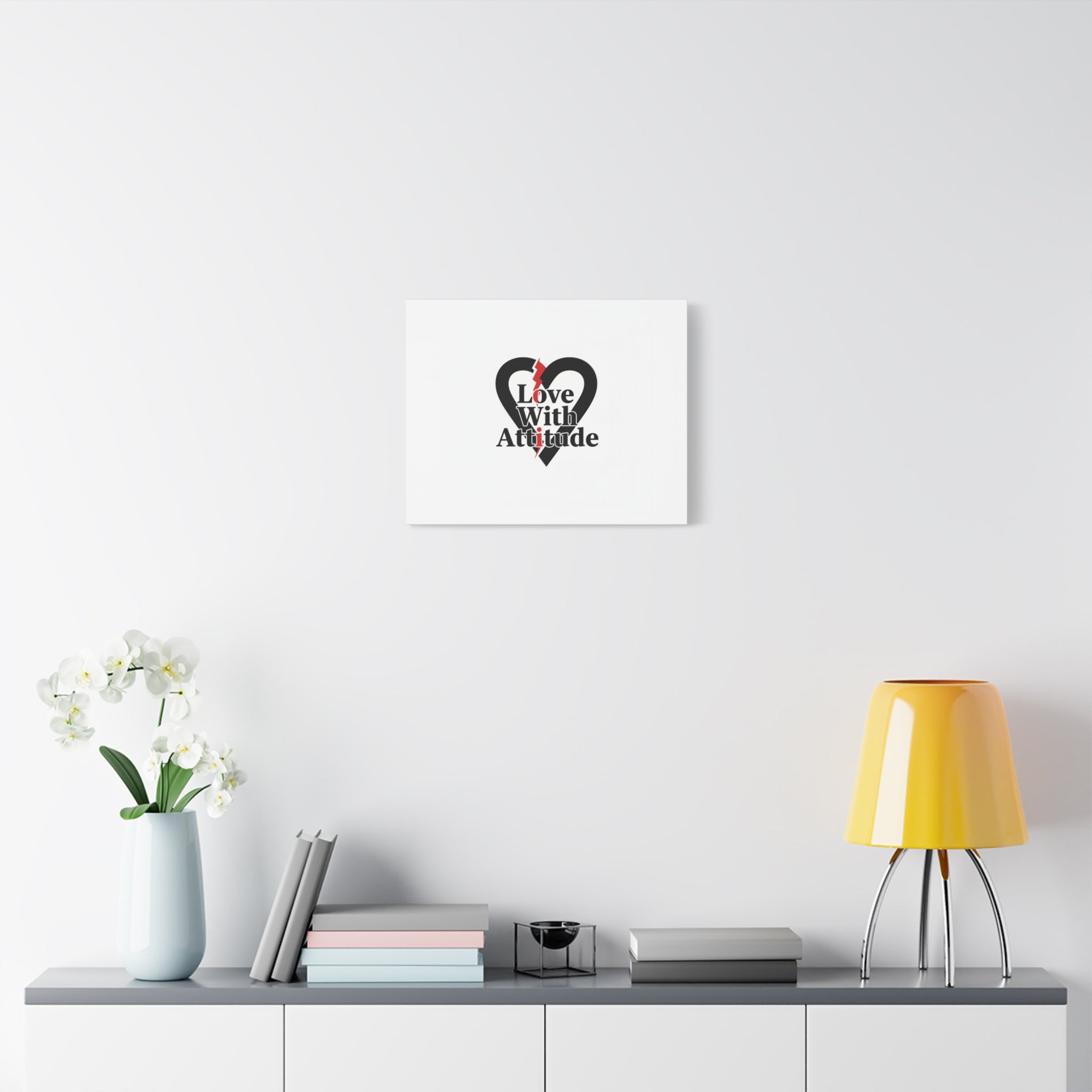 Chain Lightning Heart Canvas | punk heart, minimalist love icon