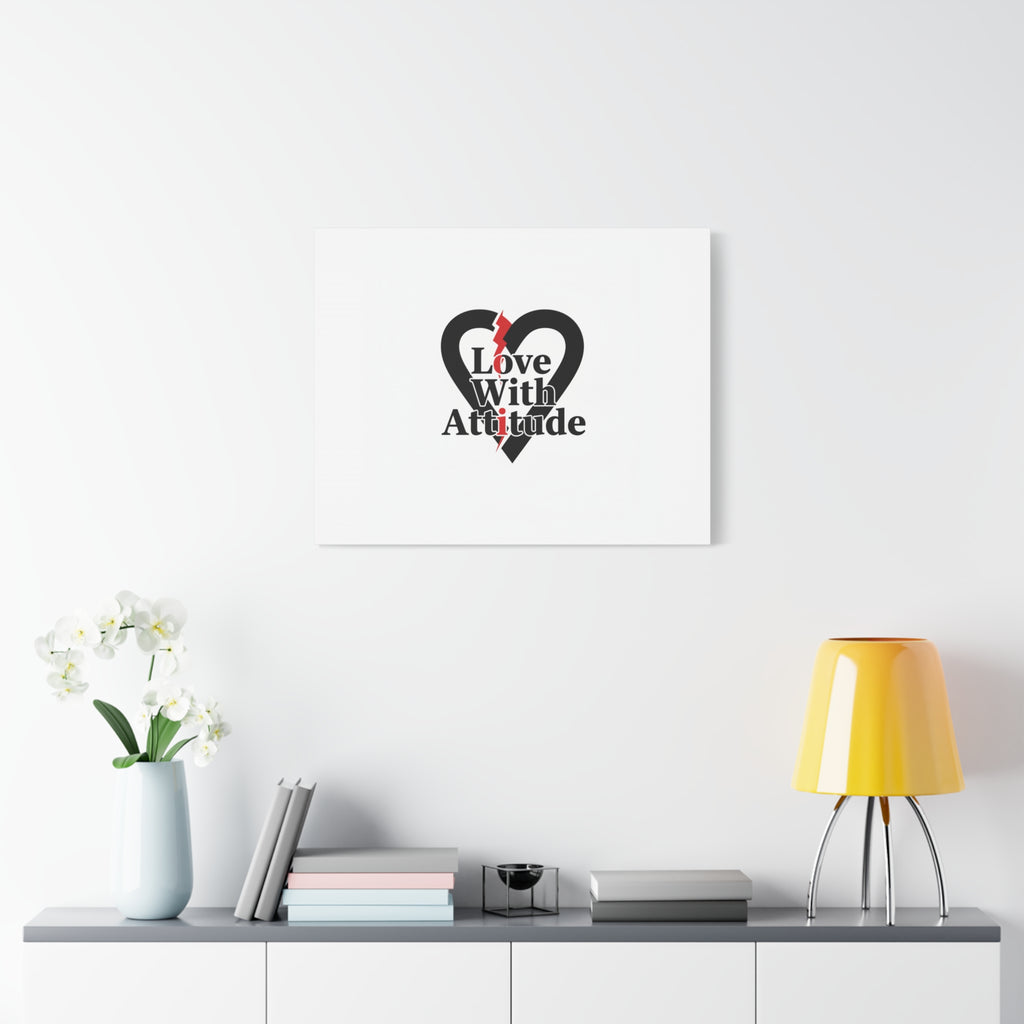 Chain Lightning Heart Canvas | punk heart, minimalist love icon