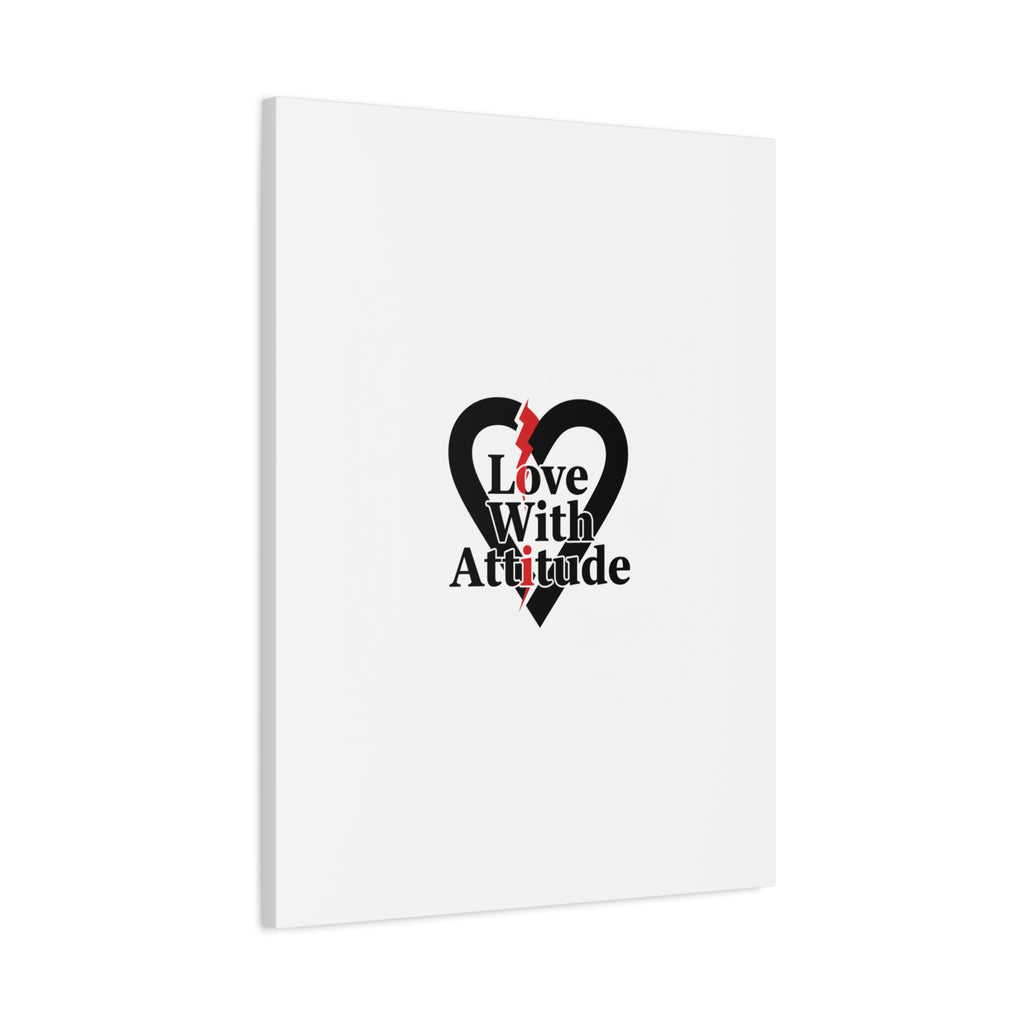 Chain Lightning Heart Canvas | punk heart, minimalist love icon