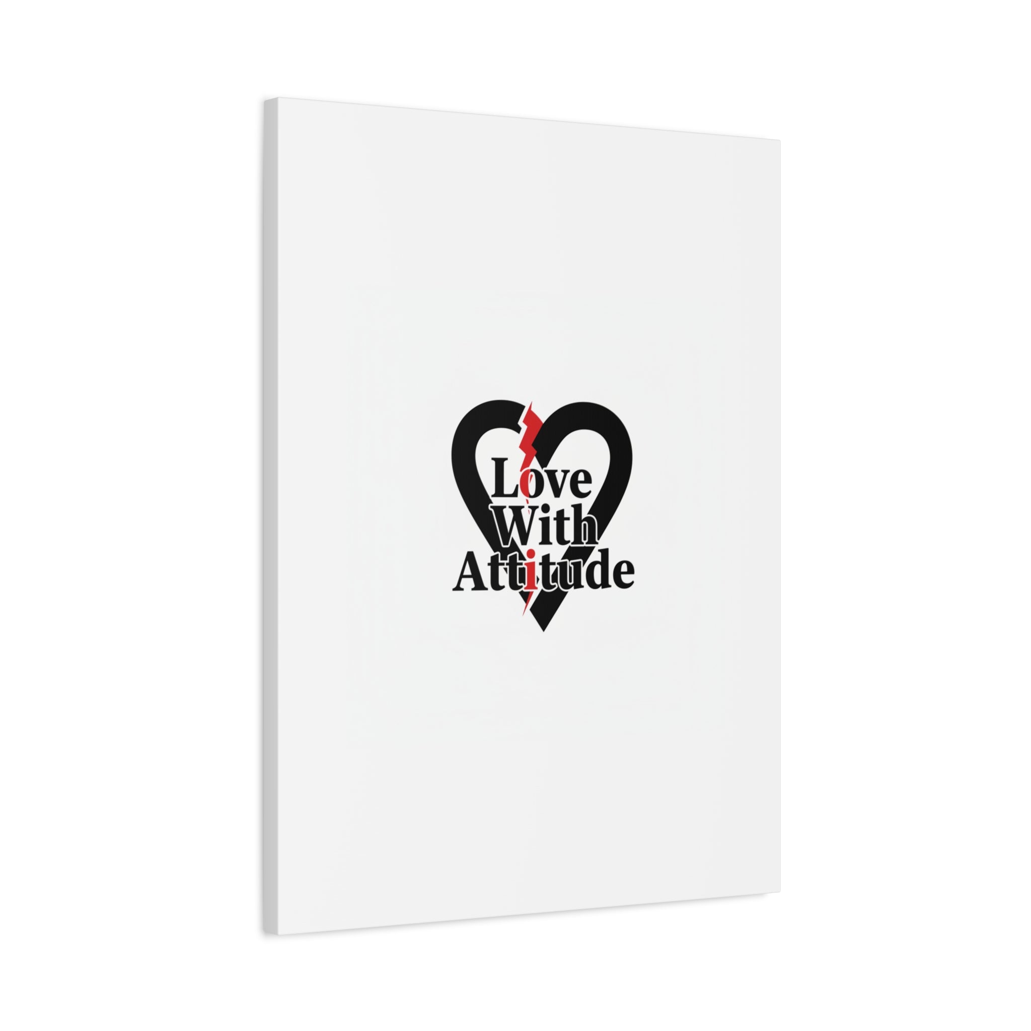 Chain Lightning Heart Canvas | punk heart, minimalist love icon