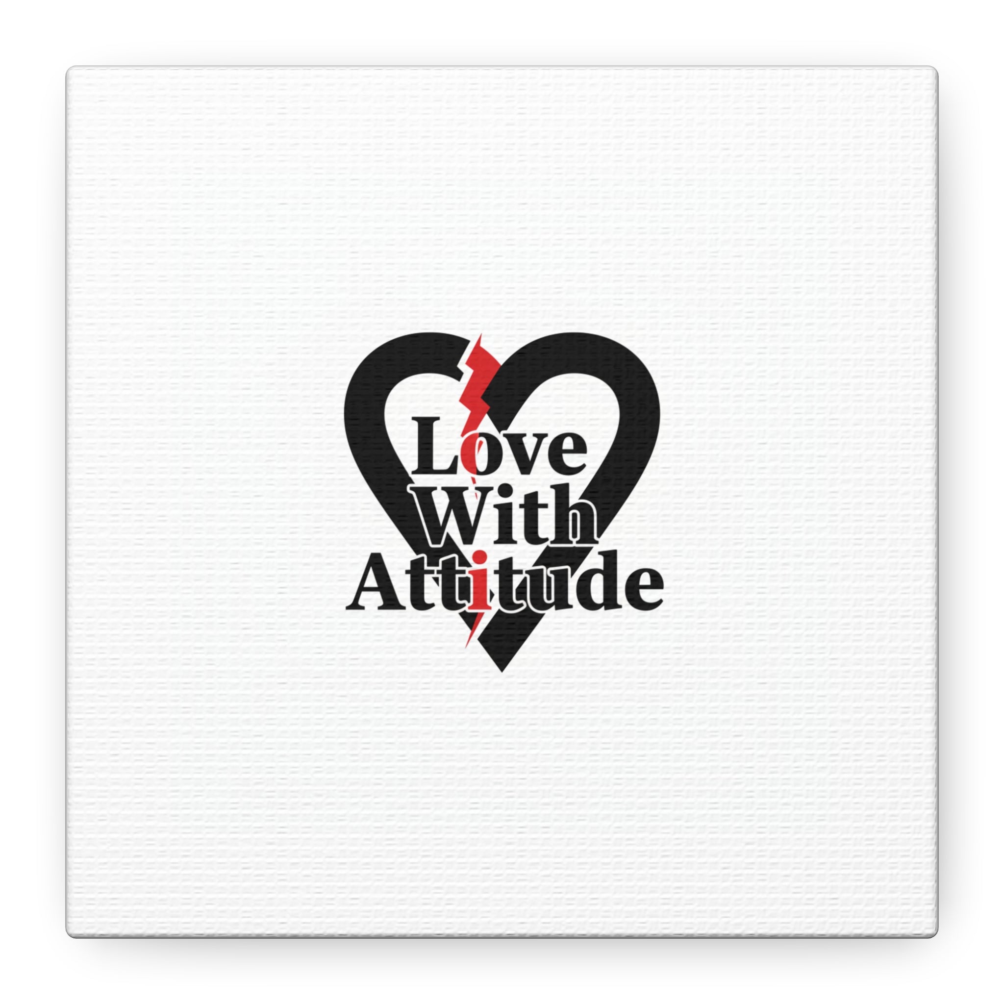 Chain Lightning Heart Canvas | punk heart, minimalist love icon