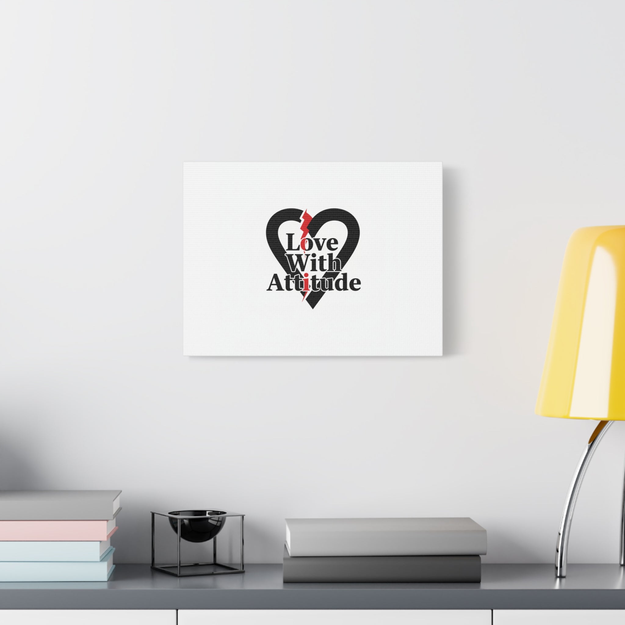 Chain Lightning Heart Canvas | punk heart, minimalist love icon