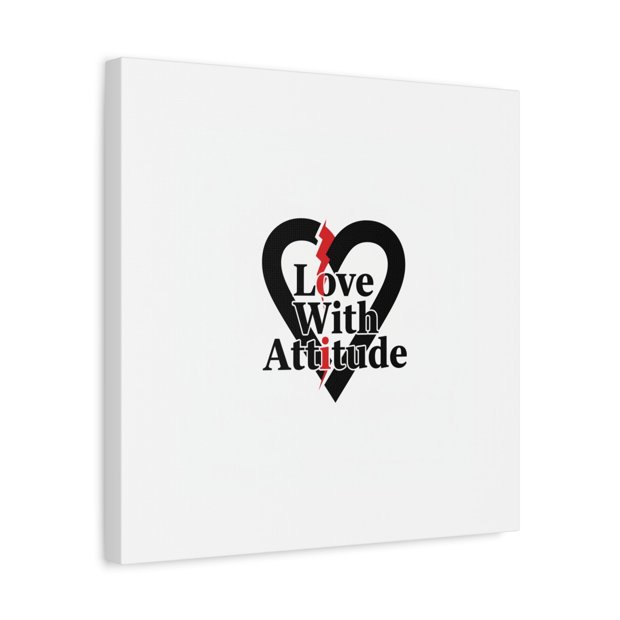 Chain Lightning Heart Canvas | punk heart, minimalist love icon