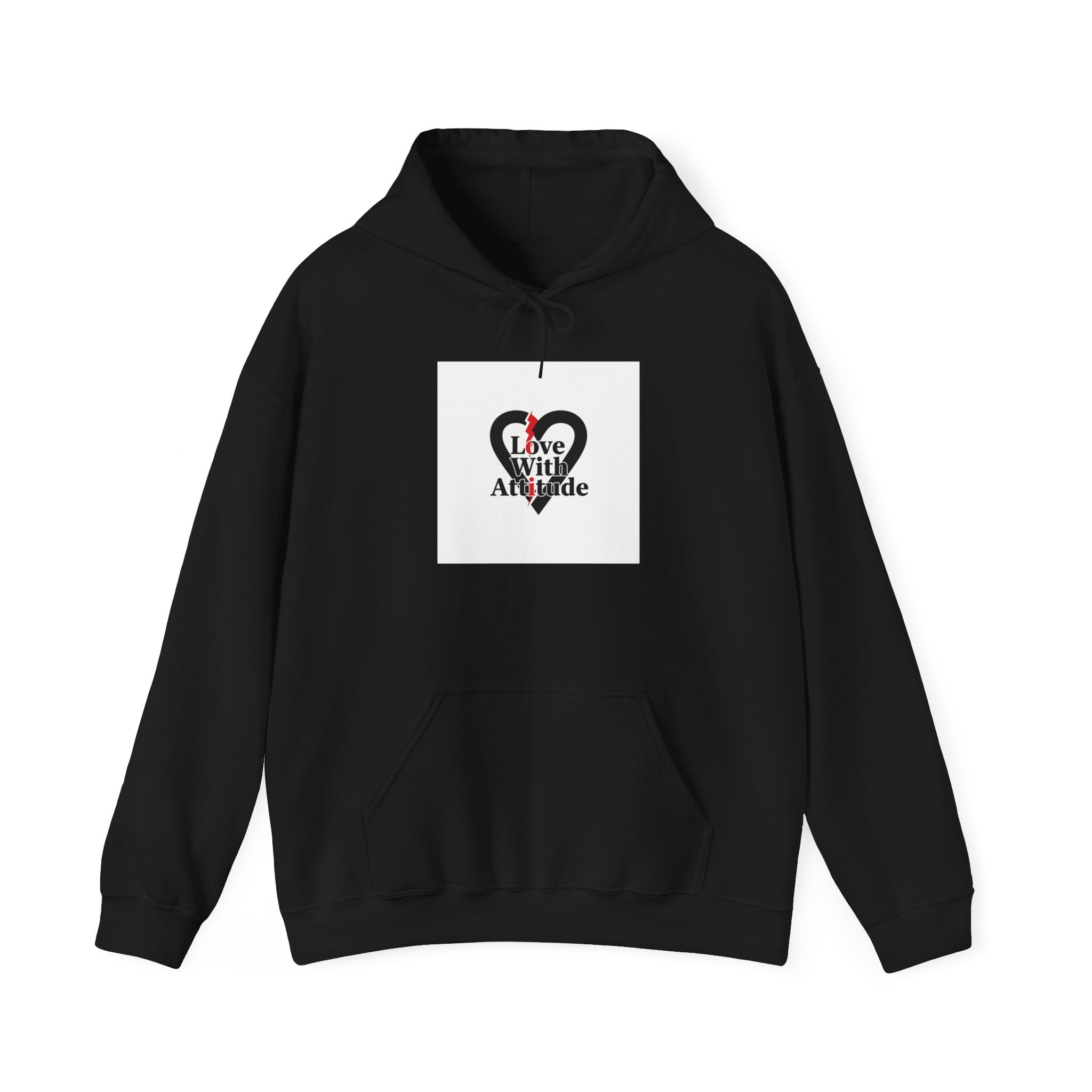 Chain Heart Graphic Hoodie | Minimalist Punk Heart, Modern Heart Design