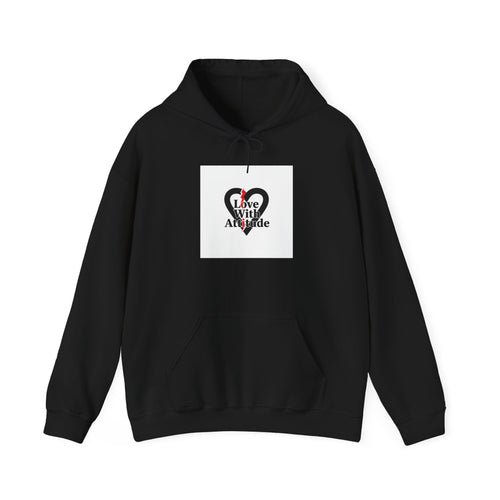 Chain Heart Graphic Hoodie | Minimalist Punk Heart, Modern Heart Design