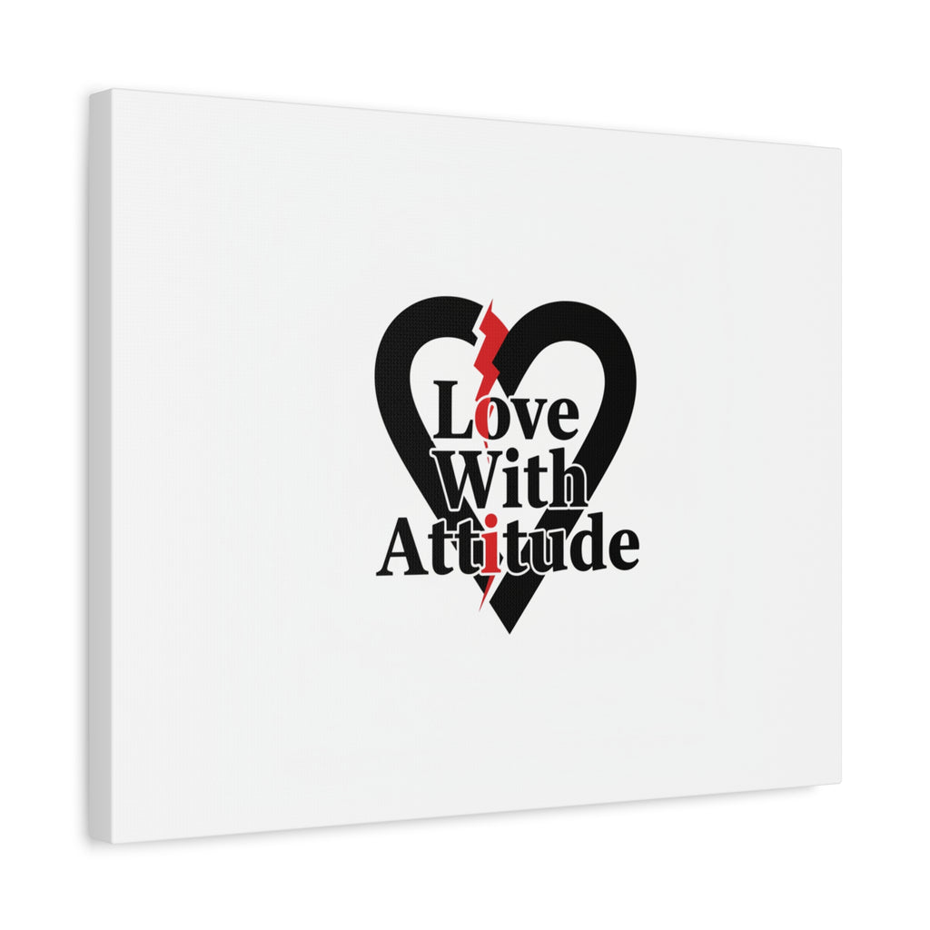 Chain Lightning Heart Canvas | punk heart, minimalist love icon