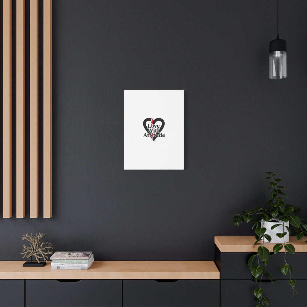 Chain Lightning Heart Canvas | punk heart, minimalist love icon