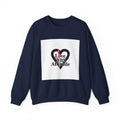 Chain Heart 'Love With Attitude' Sweatshirt | Alternative Heart, Minimalist Love Icon