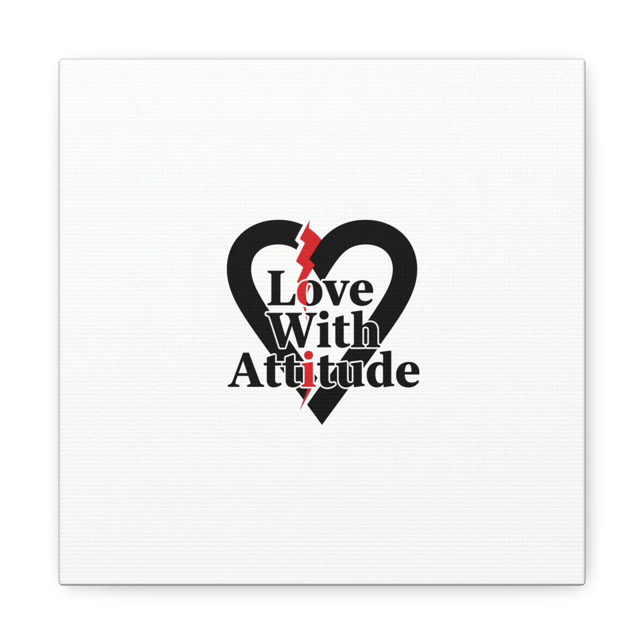 Chain Lightning Heart Canvas | punk heart, minimalist love icon