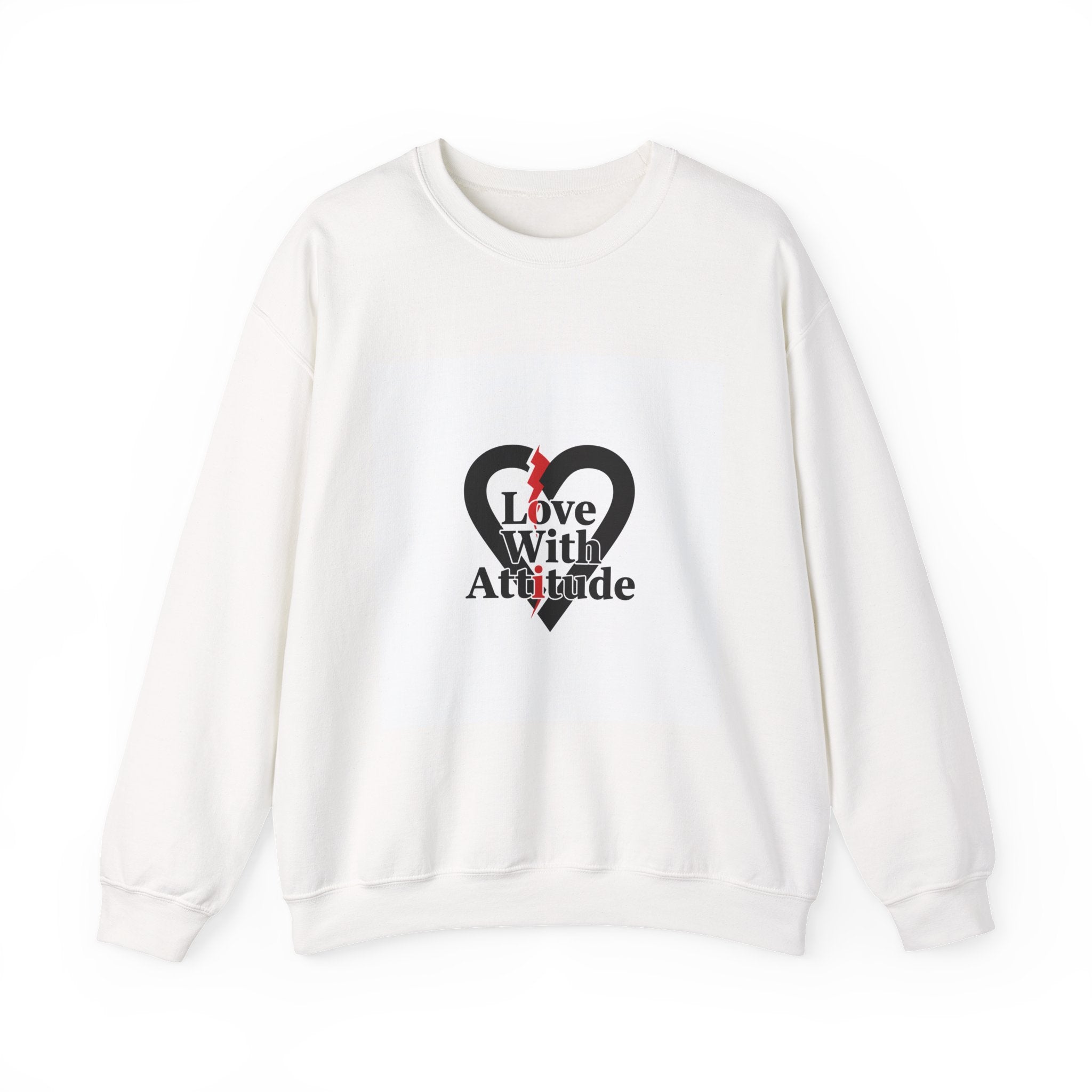 Chain Heart 'Love With Attitude' Sweatshirt | Alternative Heart, Minimalist Love Icon