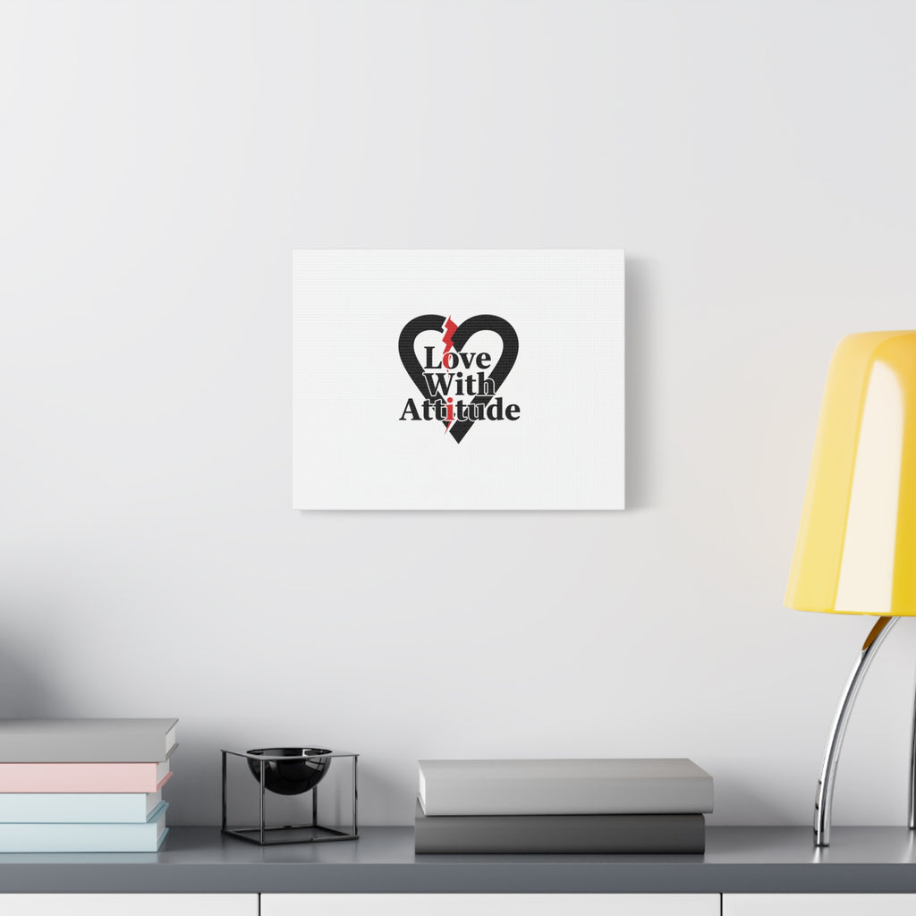 Chain Lightning Heart Canvas | punk heart, minimalist love icon